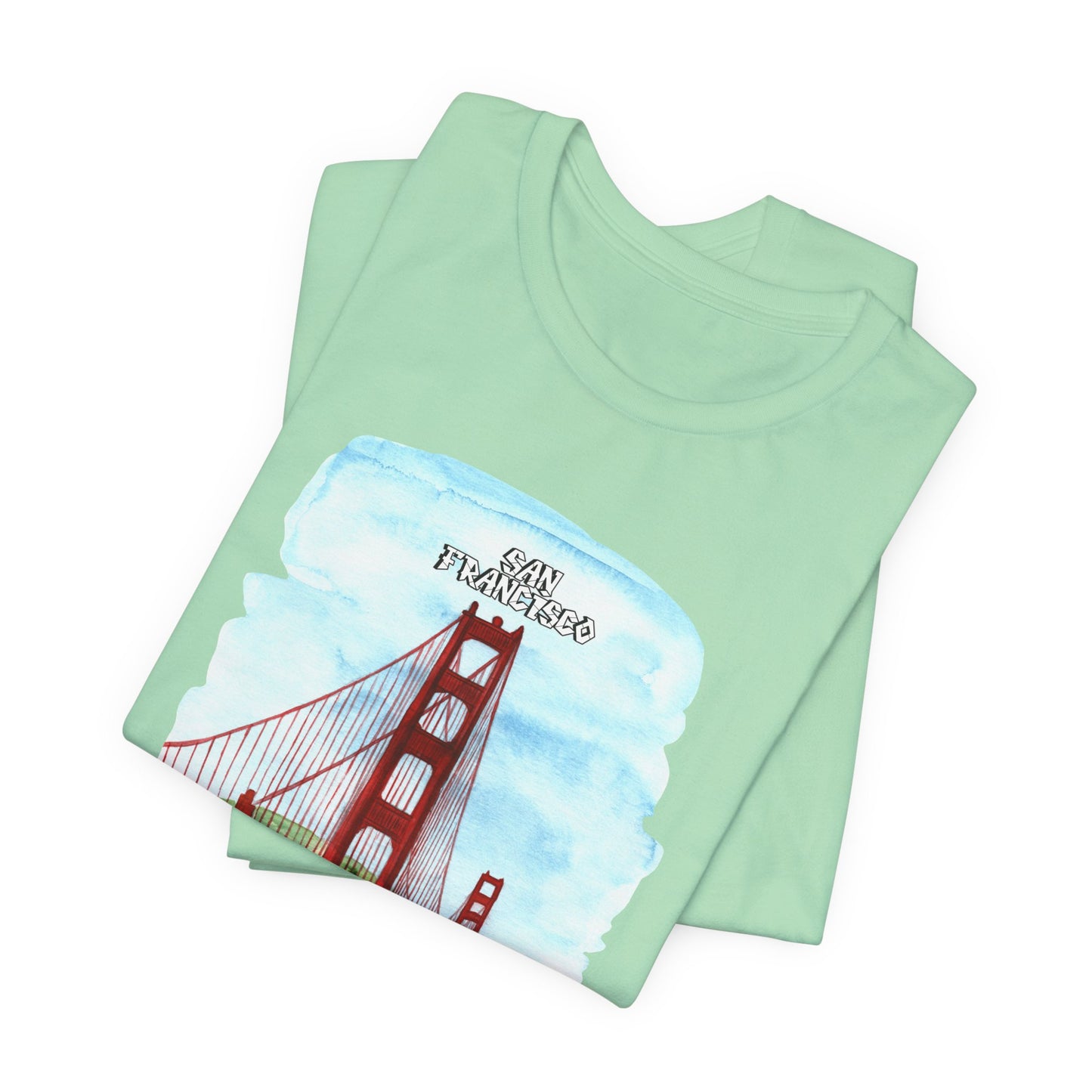 San Francisco Golden Gate Bridge Tee - Unisex Short Sleeve Jersey Shirt for Travel Lovers - 12203