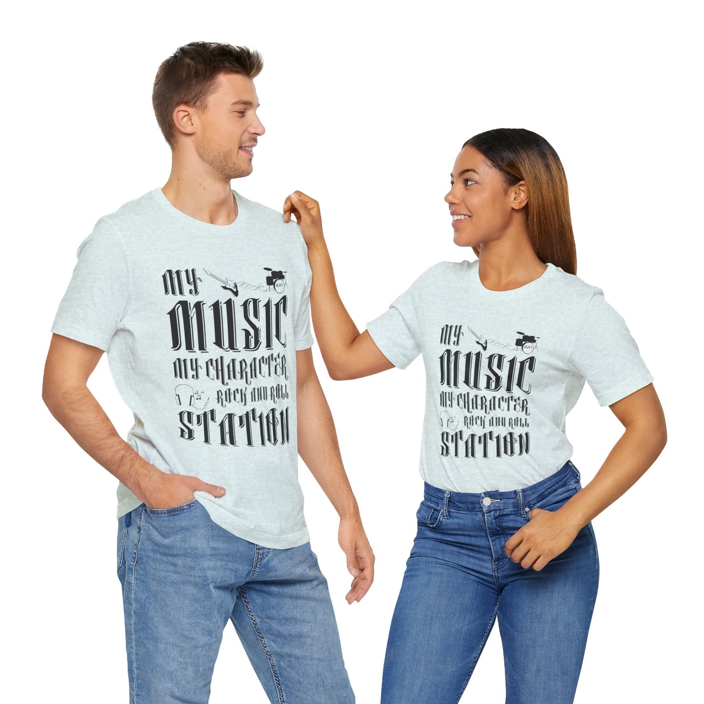 My Music My Character, Rock & Roll Station - Unisex Jersey Short Sleeve Tee