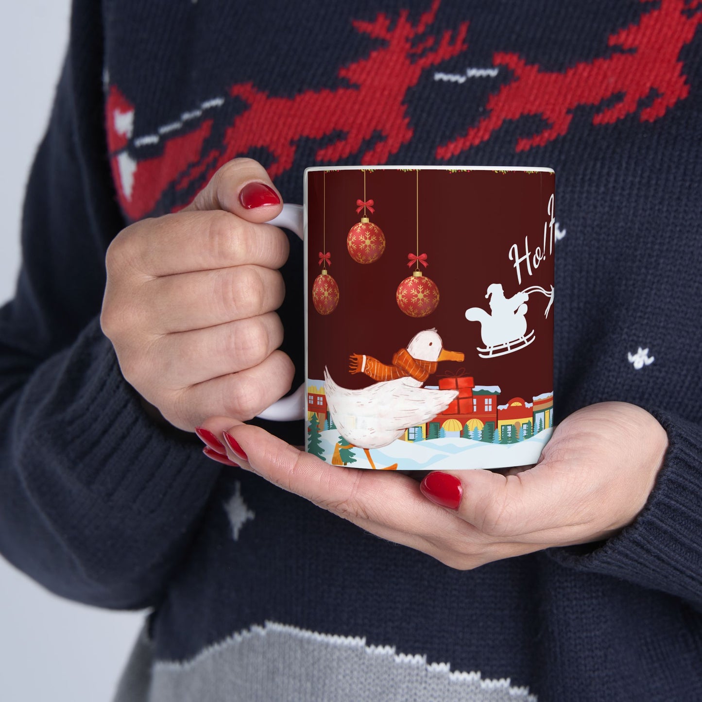 Christmas, Ho Ho Ho - Ceramic Mug, (11oz, 15oz) - 11072