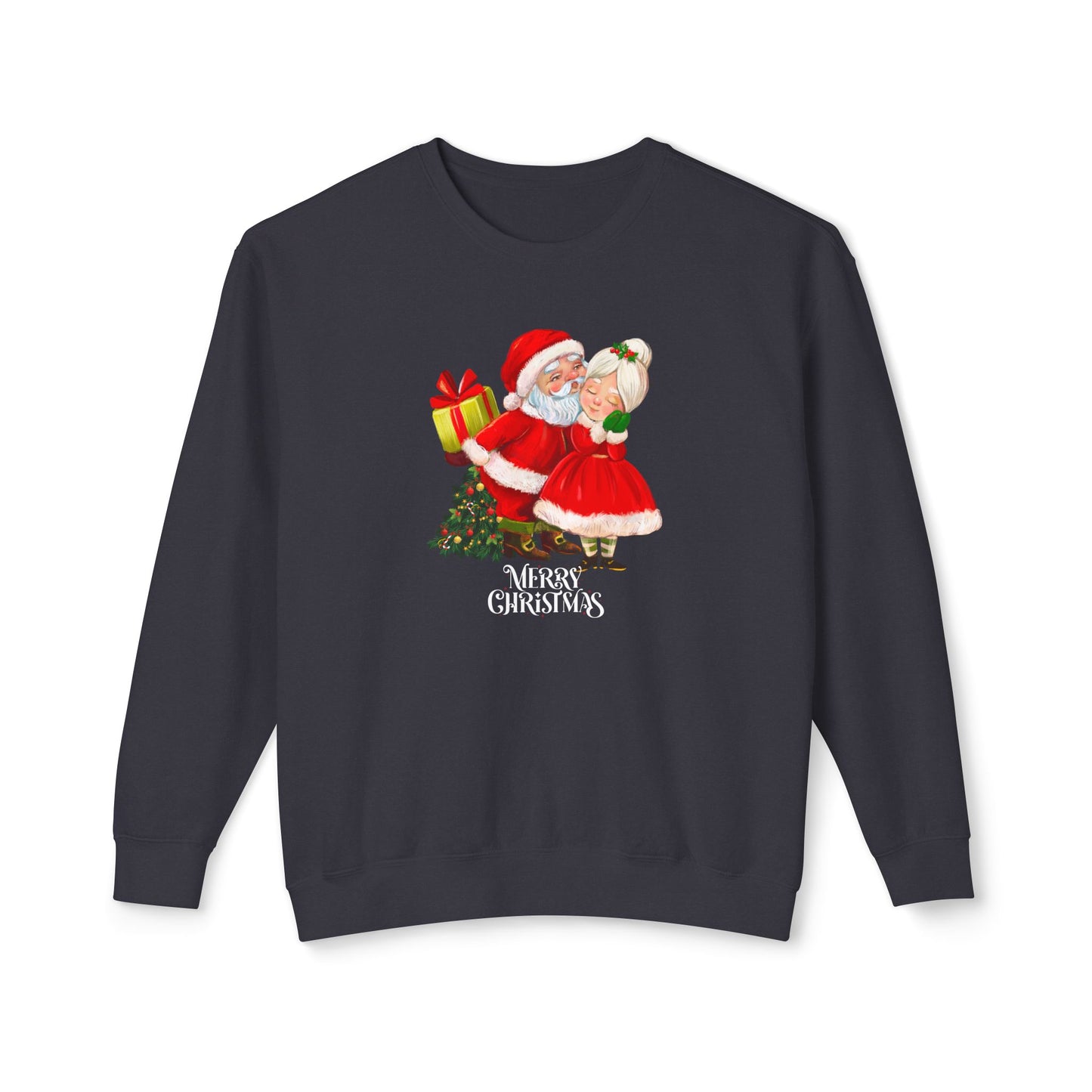 Santa & His Partner - Unisex Lightweight Crewneck Sweatshirt - 10028