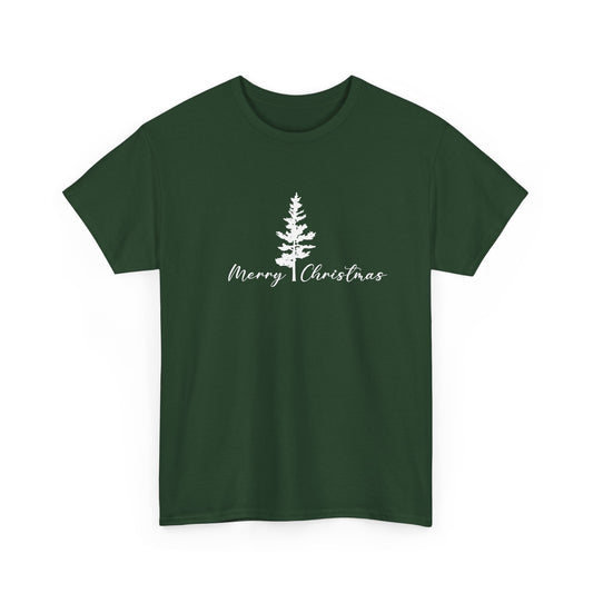 Tree, Merry Christmas - Unisex Heavy Cotton Tee - 10405