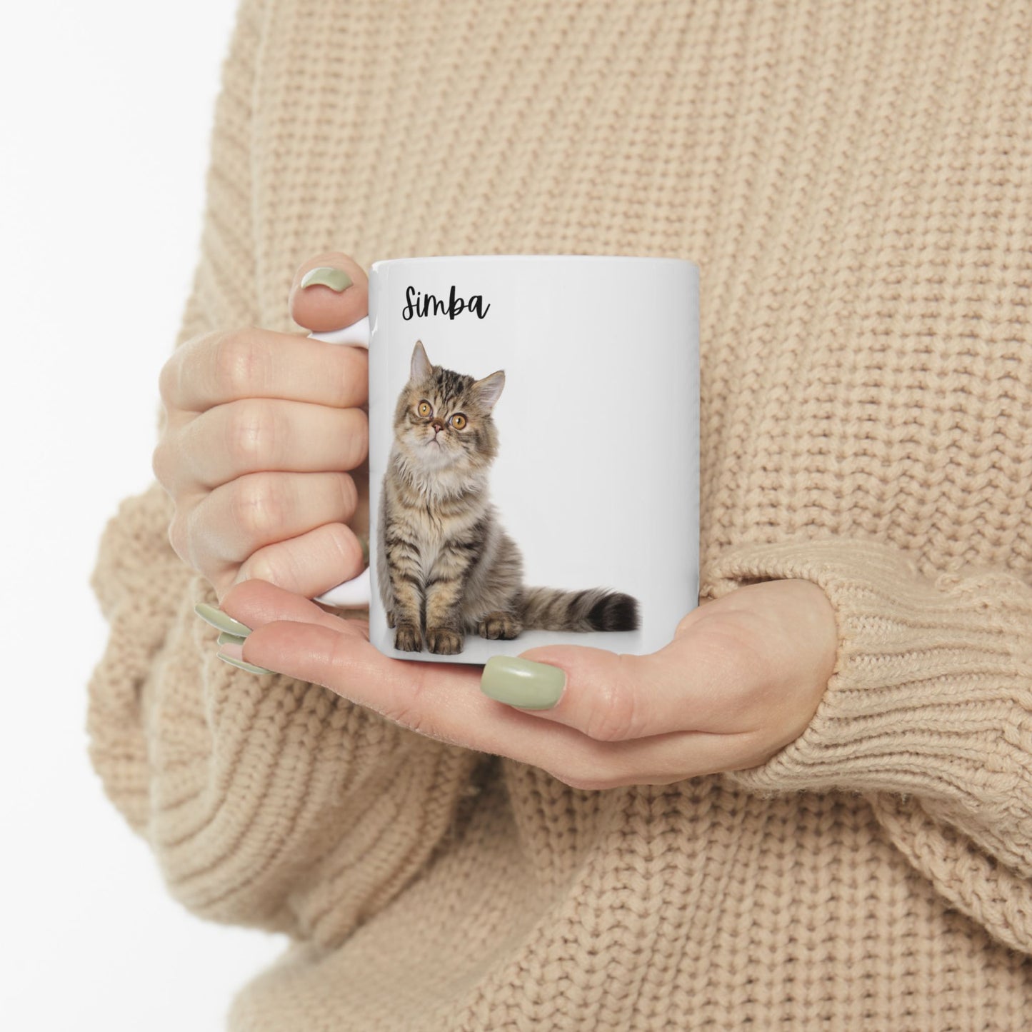 Cozy Cat Ceramic Mug - Perfect Gift for Cat Lovers, Coffee Enthusiasts, Pet Owners, Birthday, and Home Decor - 14198