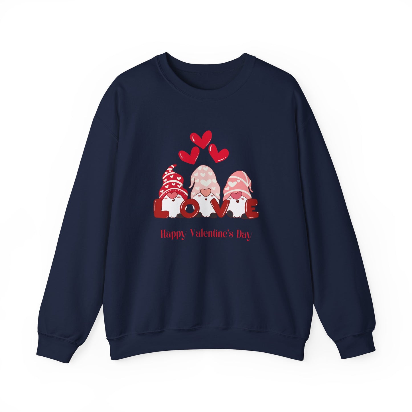 Gnomes, Love, Happy Valentine's Day - Unisex Heavy Blend™ Crewneck Sweatshirt - 11350