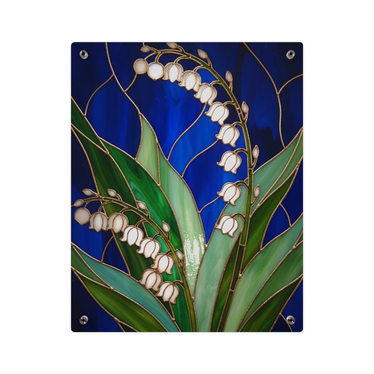 Lily of the Valley Acrylic Wall Art Panel — Botanical Floral Home Decor - 14603