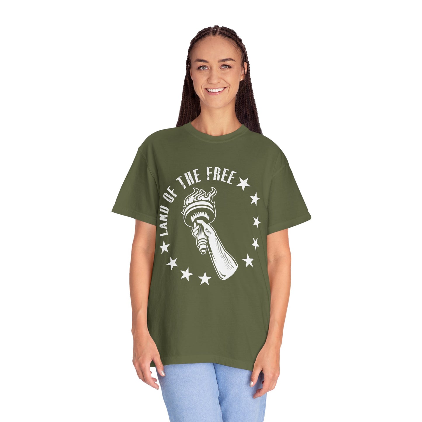 Land Of the Free Graphic T-Shirt, Casual Wear for Independence Day, Gift for Freedom Lovers, Unisex Tee for Everyday Style, Comfort and Style - 13640