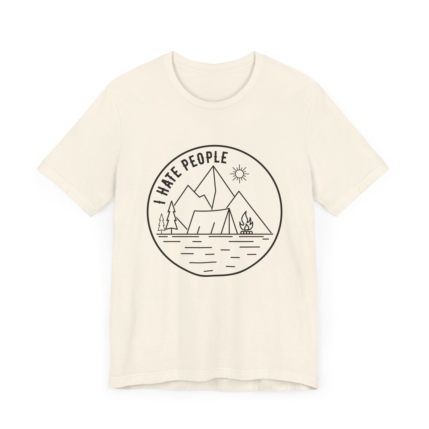 Camping: I Hate People - Unisex Jersey Short Sleeve Tee