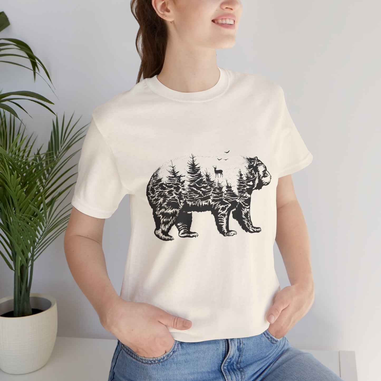 Camping: Bear - Unisex Jersey Short Sleeve Tee