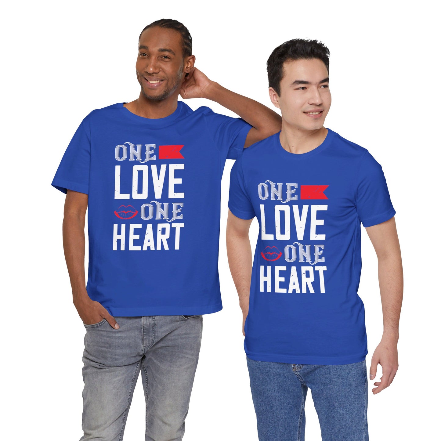 One Love One Heart - Unisex Jersey Short Sleeve Tee