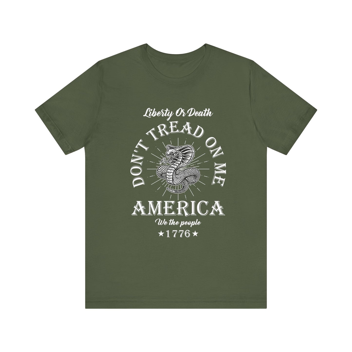 Don't Tread on Me Tee, Unisex Liberty & Death Shirt, Casual Gift, 4th of July Apparel, Patriot T-Shirt - 13656