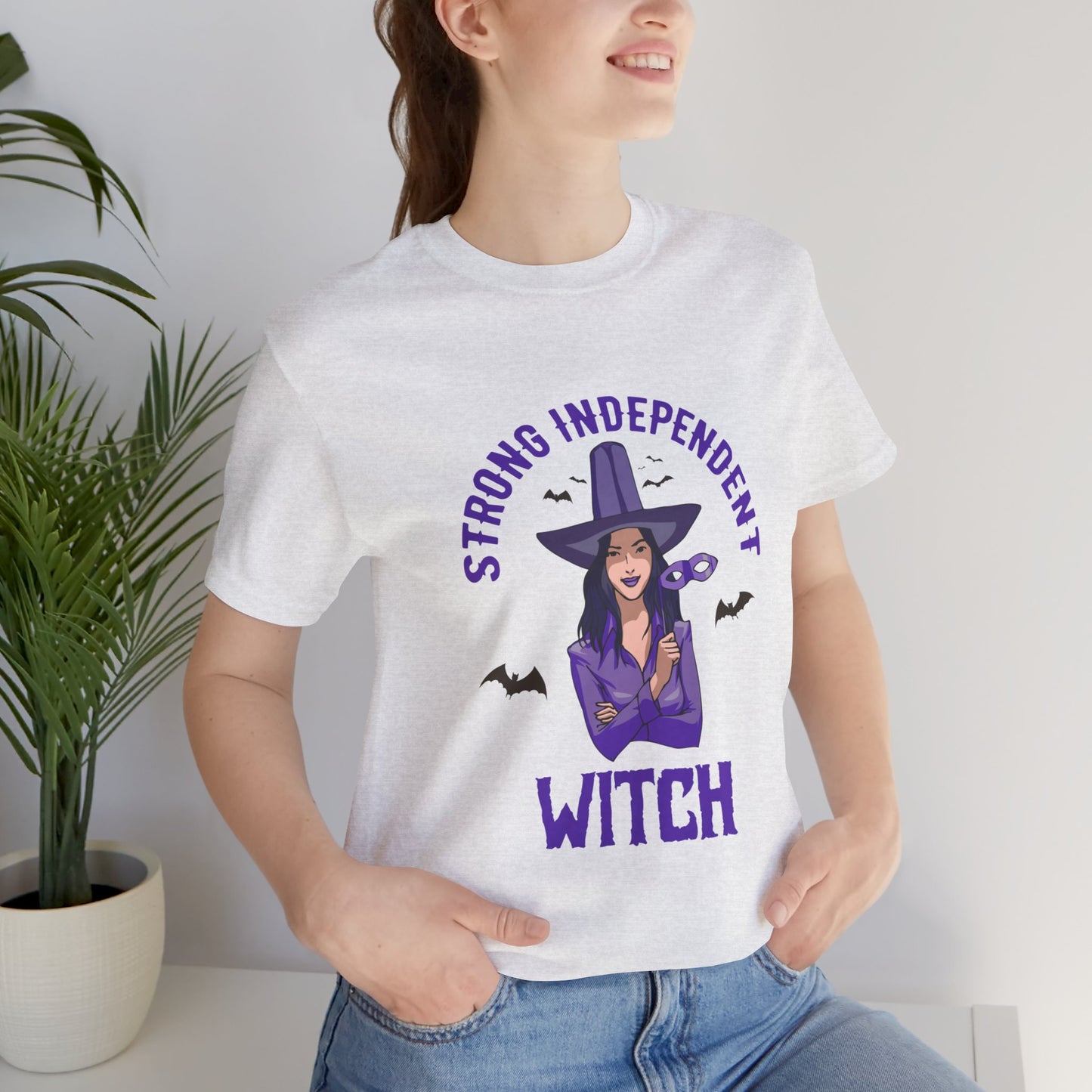 Halloween: Strong Independent Witch - Unisex Jersey Short Sleeve Tee