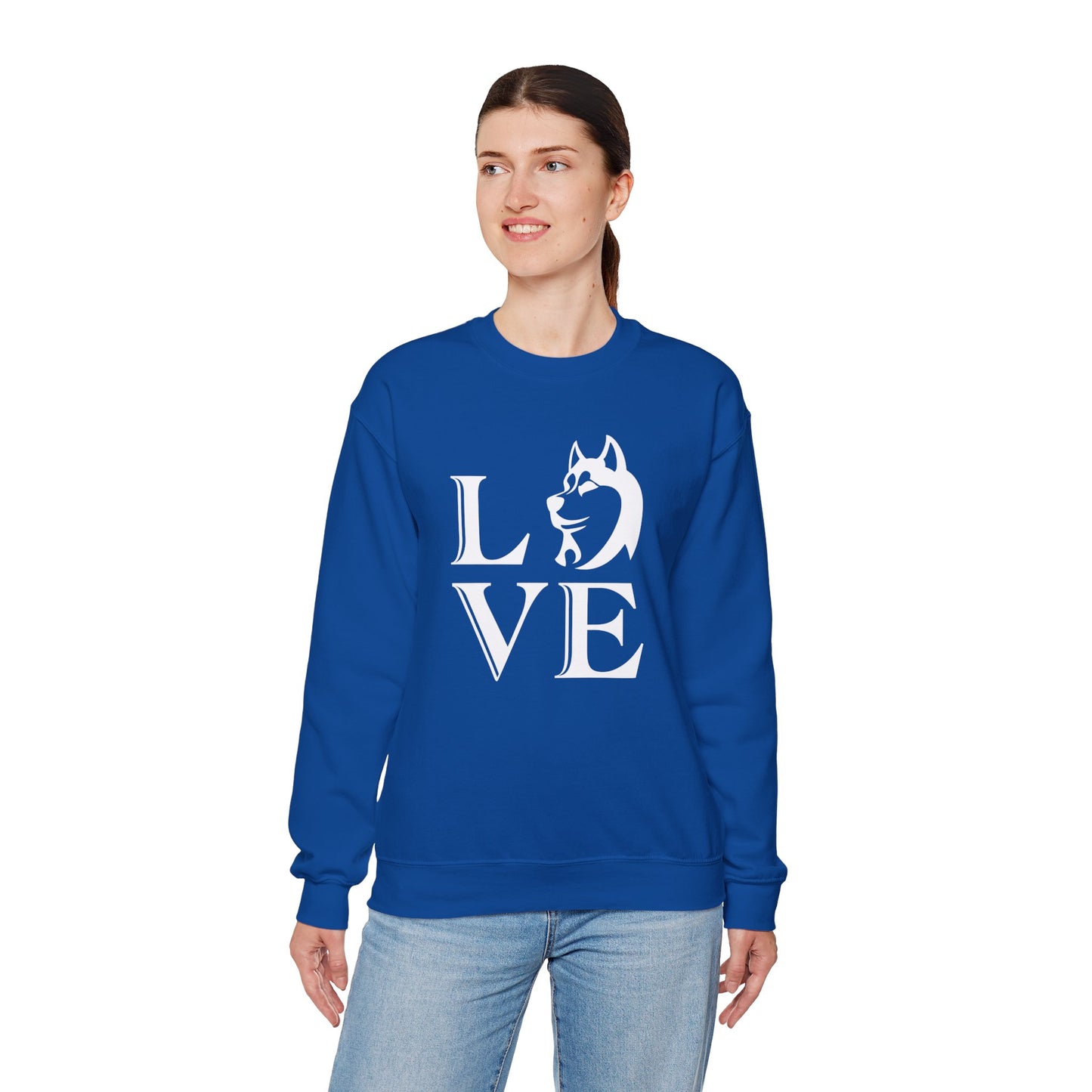 A dog's Love is Pure, Loyal, and Forever  - Unisex Heavy Blend™ Crewneck Sweatshirt