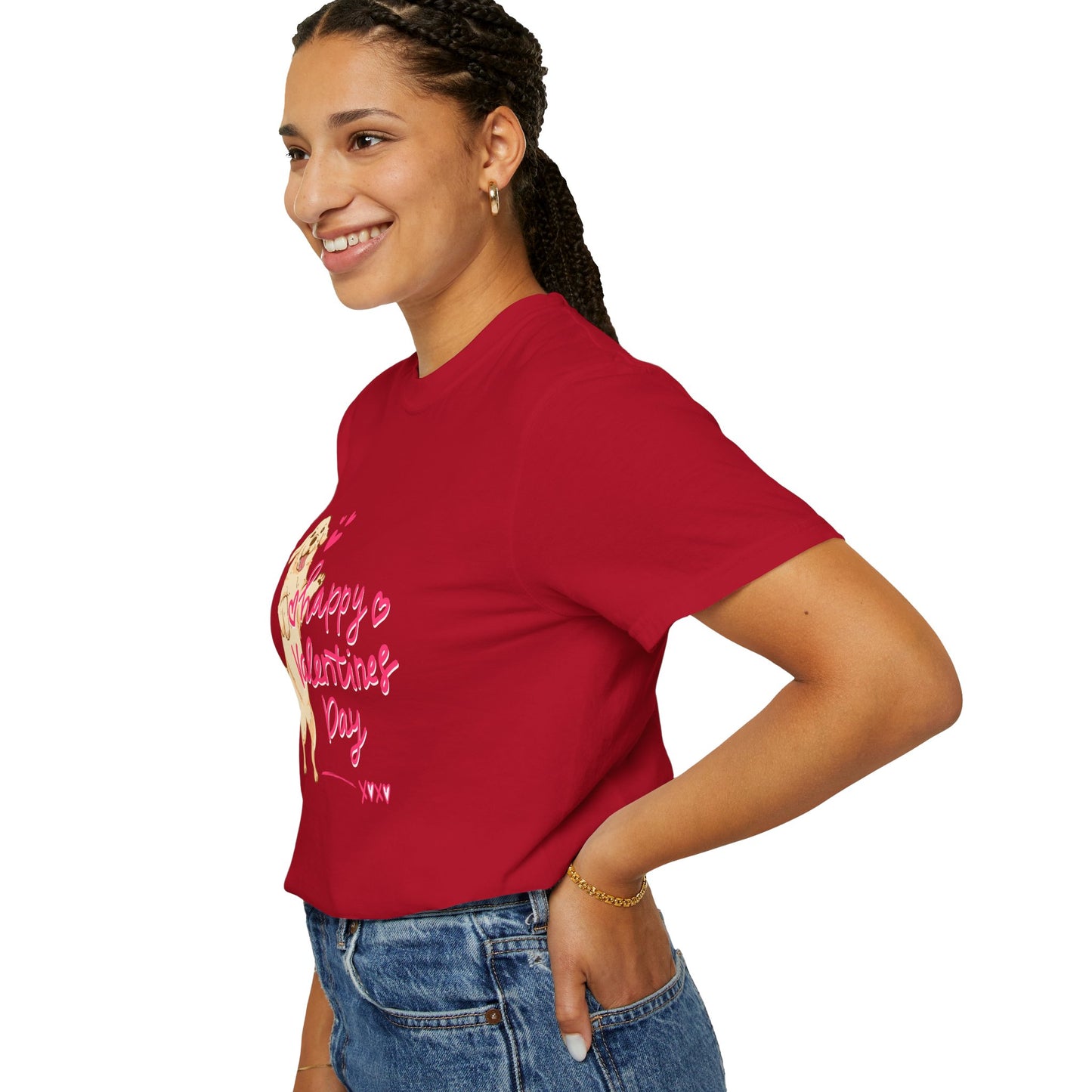 Dog, Happy Valentine's Day, XoXo - Unisex Garment-Dyed T-shirt - 11573