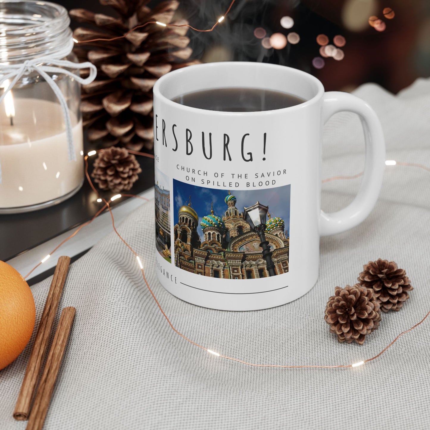 Hello, St. Petersburg Ceramic Mug - 11oz & 15oz - Historical Landmarks Photo Collection - 12105