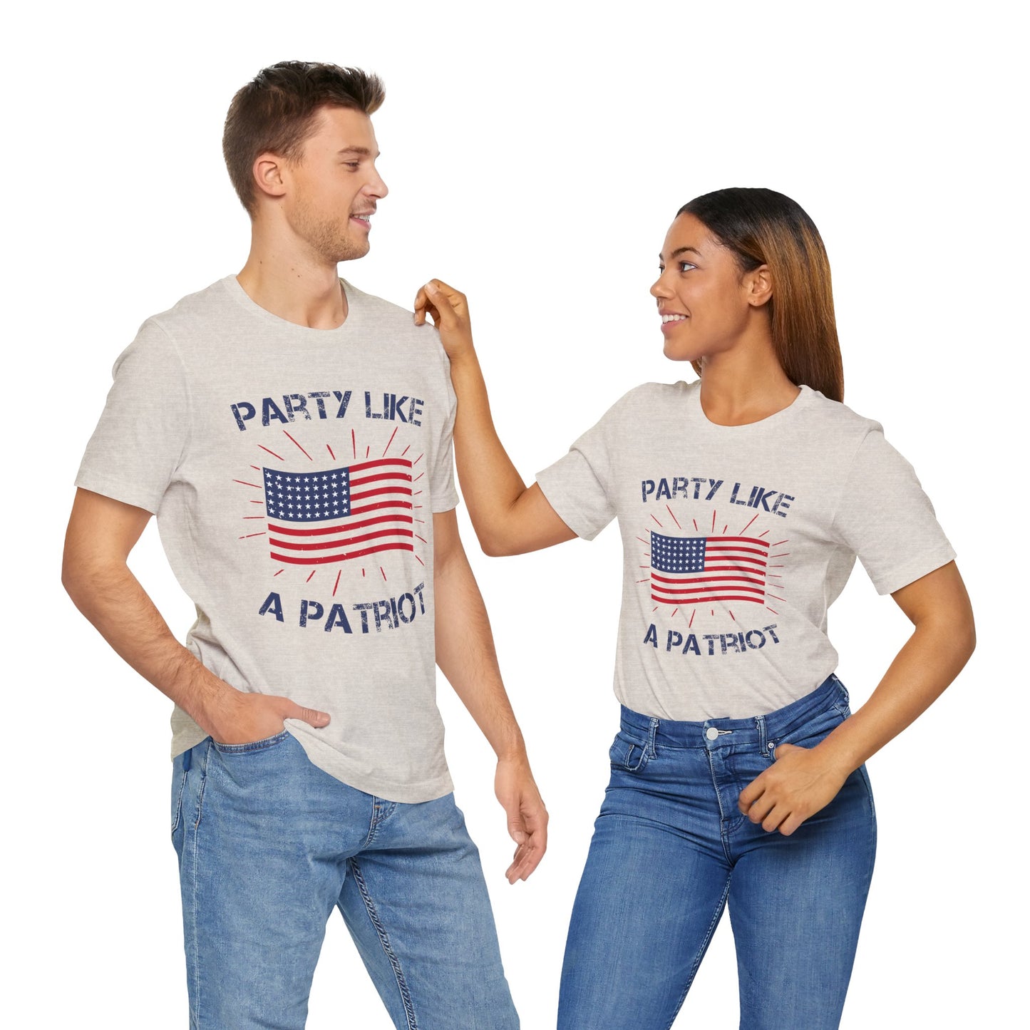 Party Like a Patriot Unisex Tee, Celebrate Independence Day, 4th of July Outfit, American Pride Shirt, Gift for Patriots - 13832
