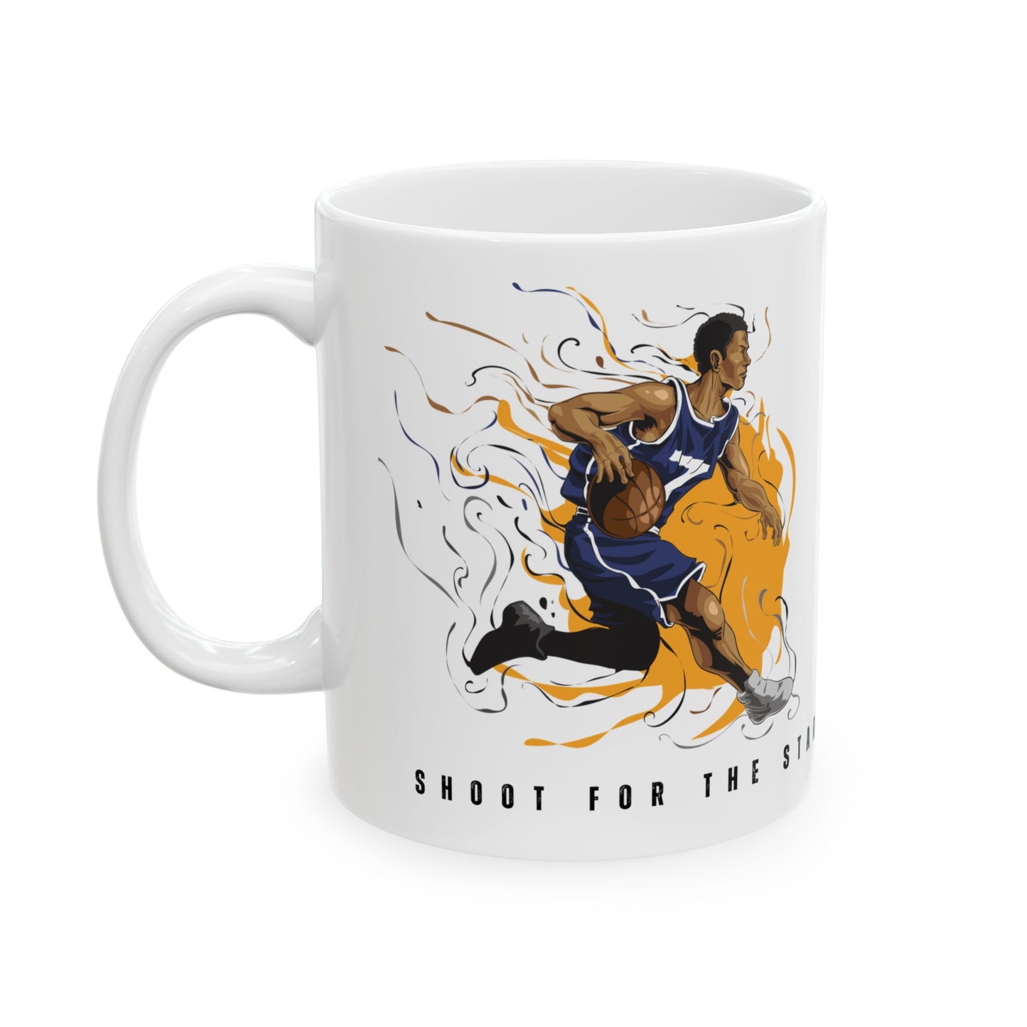 Shoot for the Stars, Aim for the Hoop, Basketball Lovers - Ceramic Mug (11oz, 15oz) - 10135