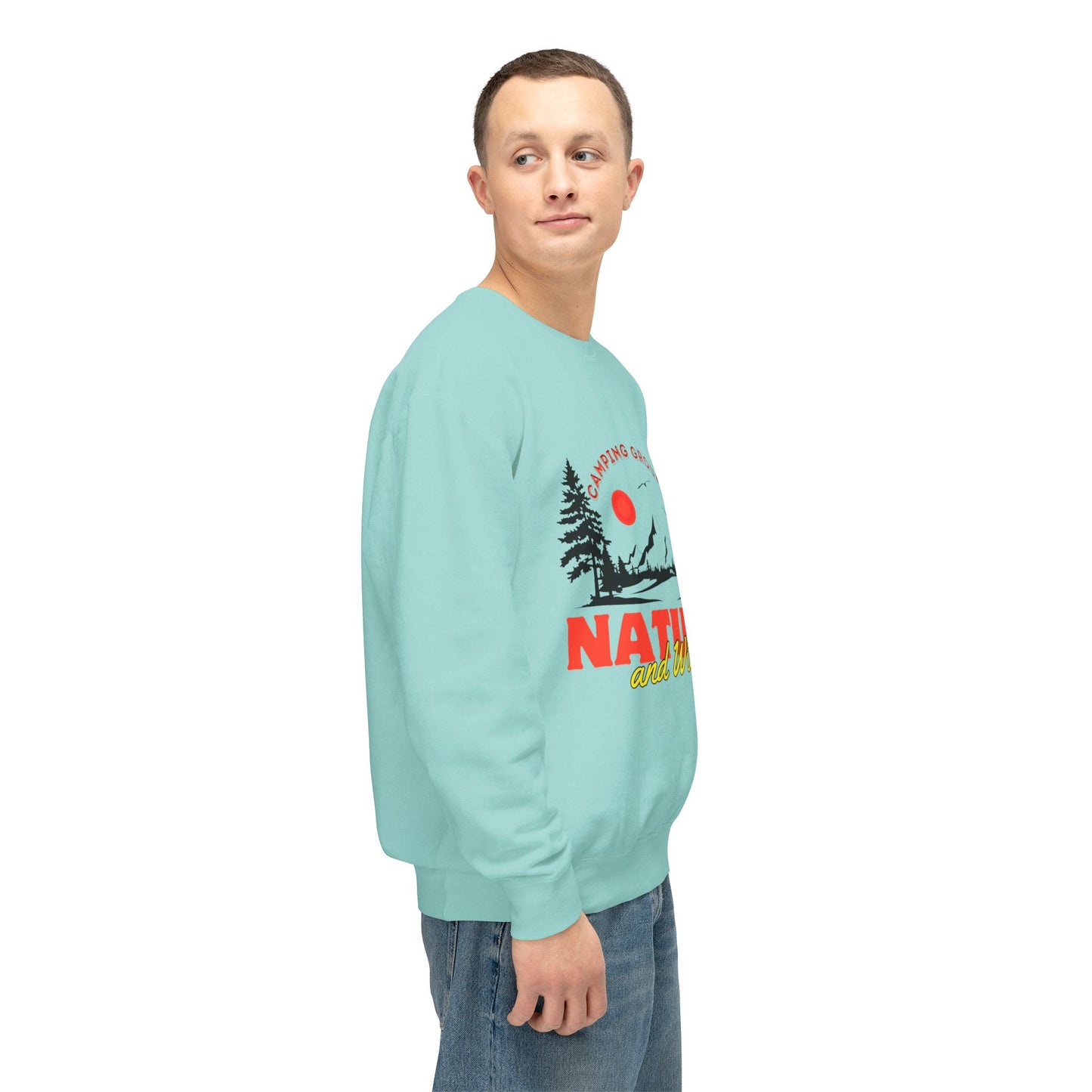 Camping Ground, Nature & Wild - Unisex Lightweight Crewneck Sweatshirt - 10743