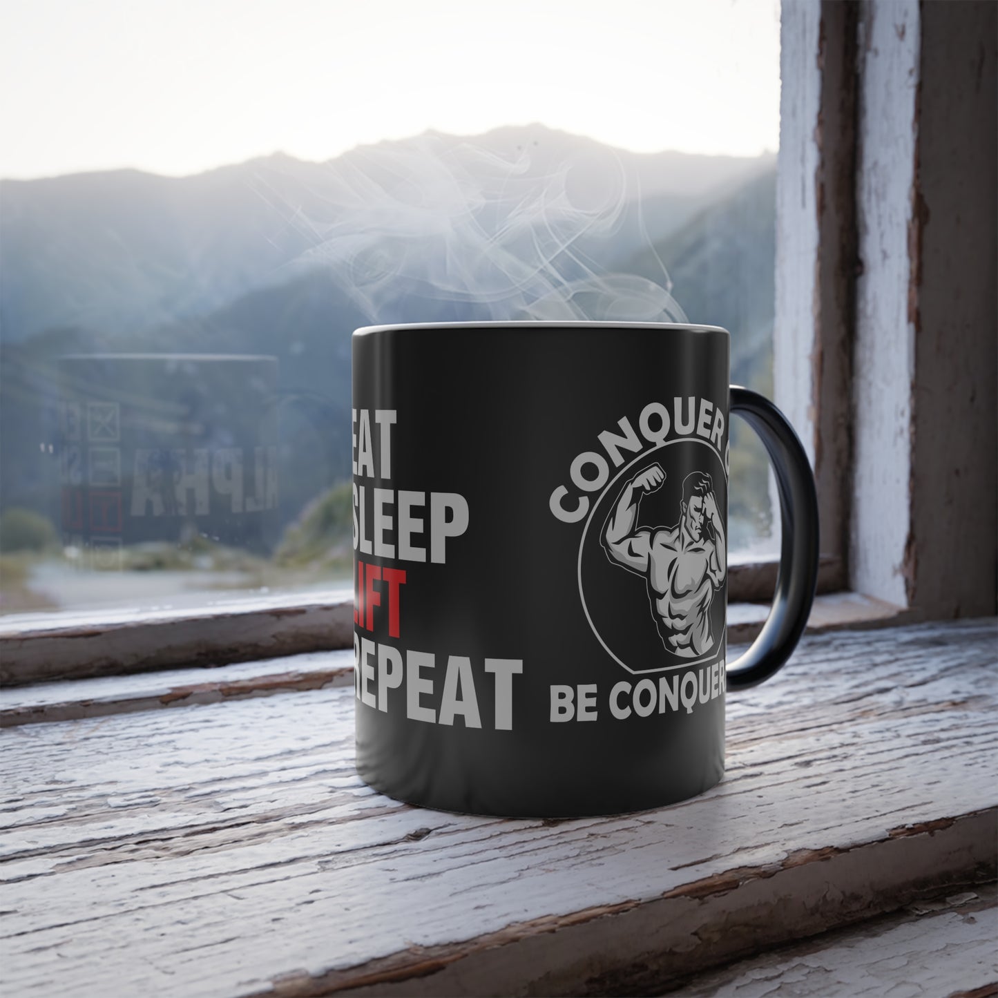 Eat Sleep Lift Repeat - Color Morphing Mug, 11oz