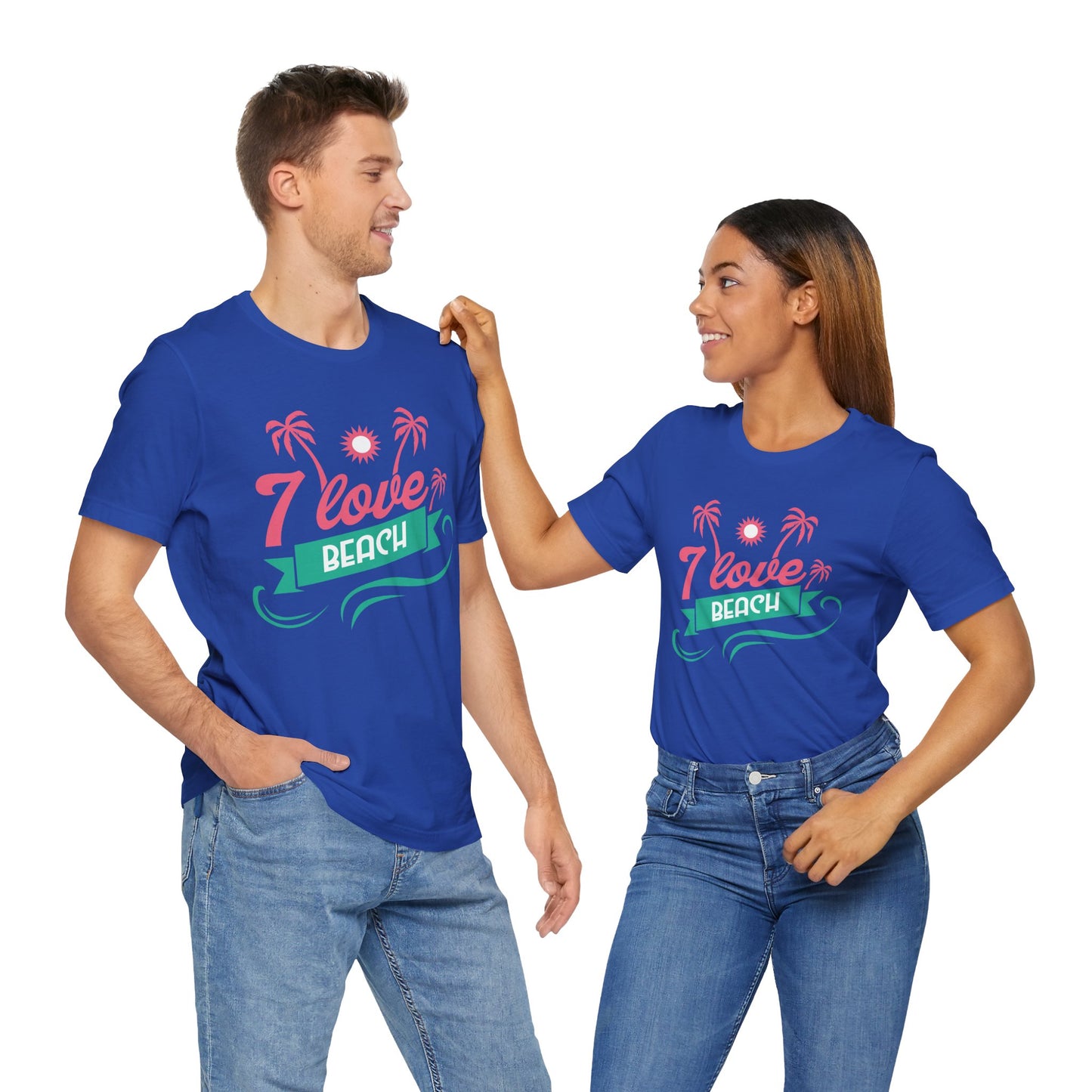 I Love Beach - Unisex Jersey Short Sleeve Tee - 13173