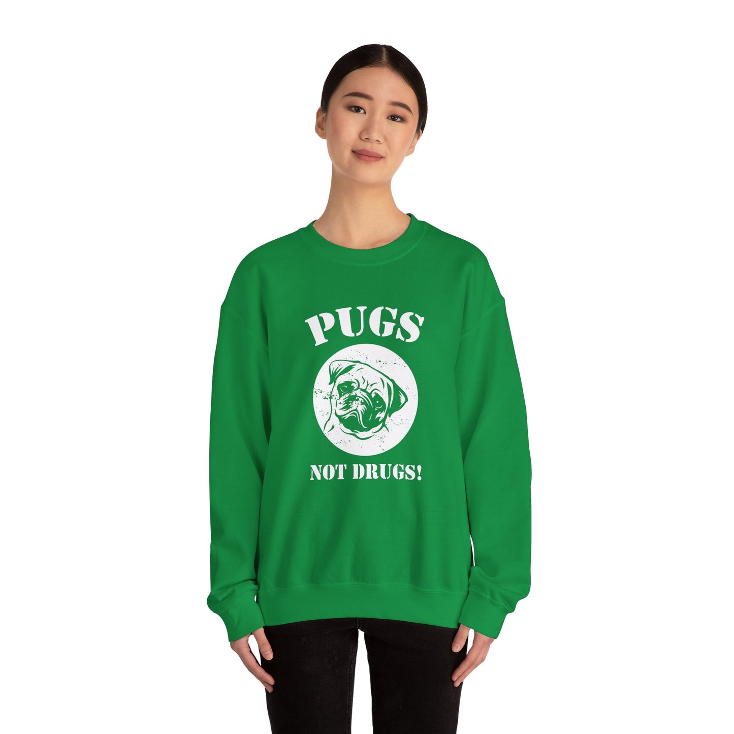 Pugs Not Drugs - Unisex Heavy Blend™ Crewneck Sweatshirt