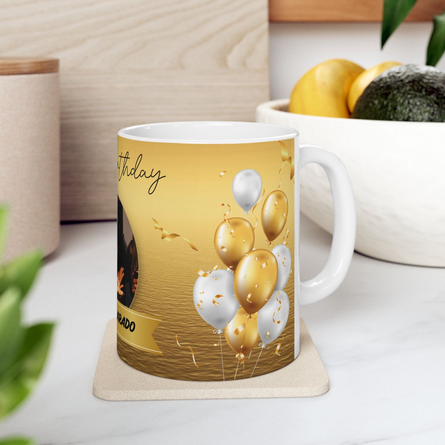 Personalized Birthday Mug, Customizable Gift for Tea & Coffee Lovers, Celebration Ceramic Mug - 13993
