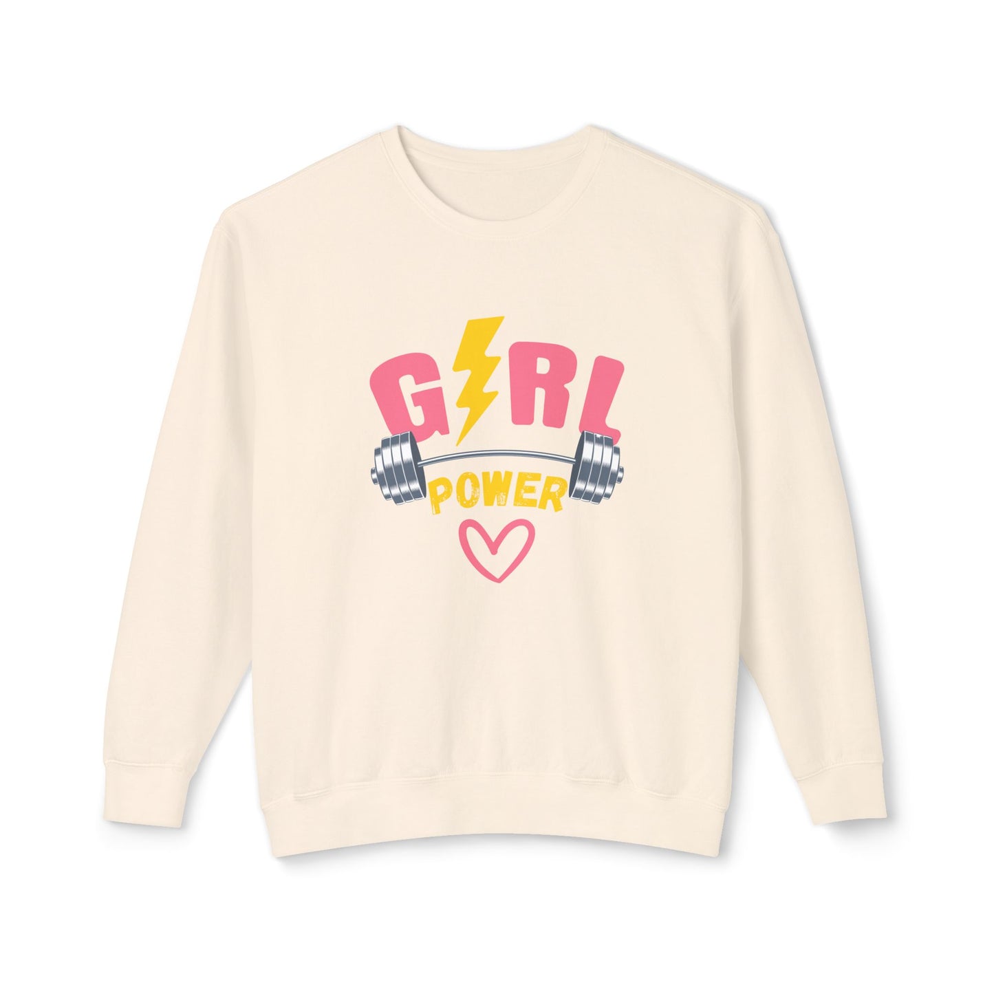 Gym, Girl Power - Unisex Lightweight Crewneck Sweatshirt - 11200