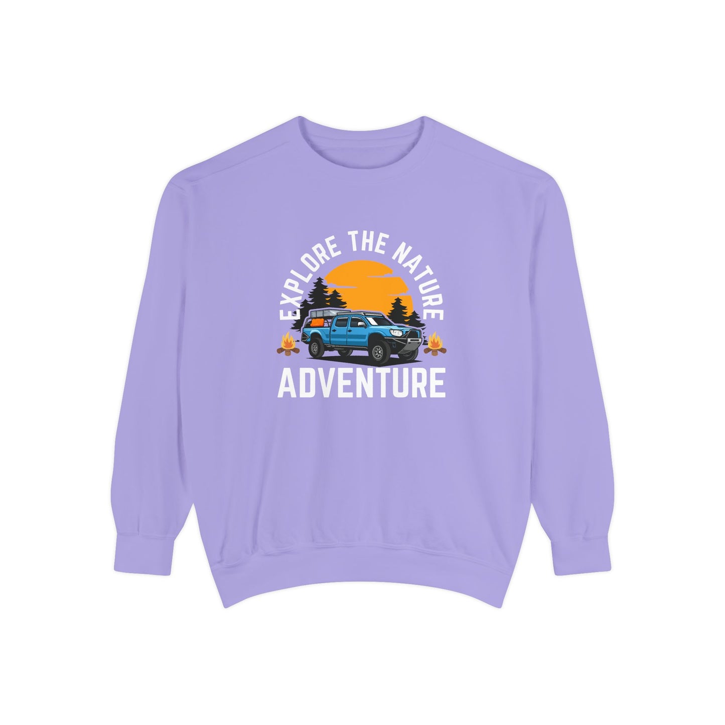 Explore the Nature - Unisex Garment-Dyed Sweatshirt - 10619