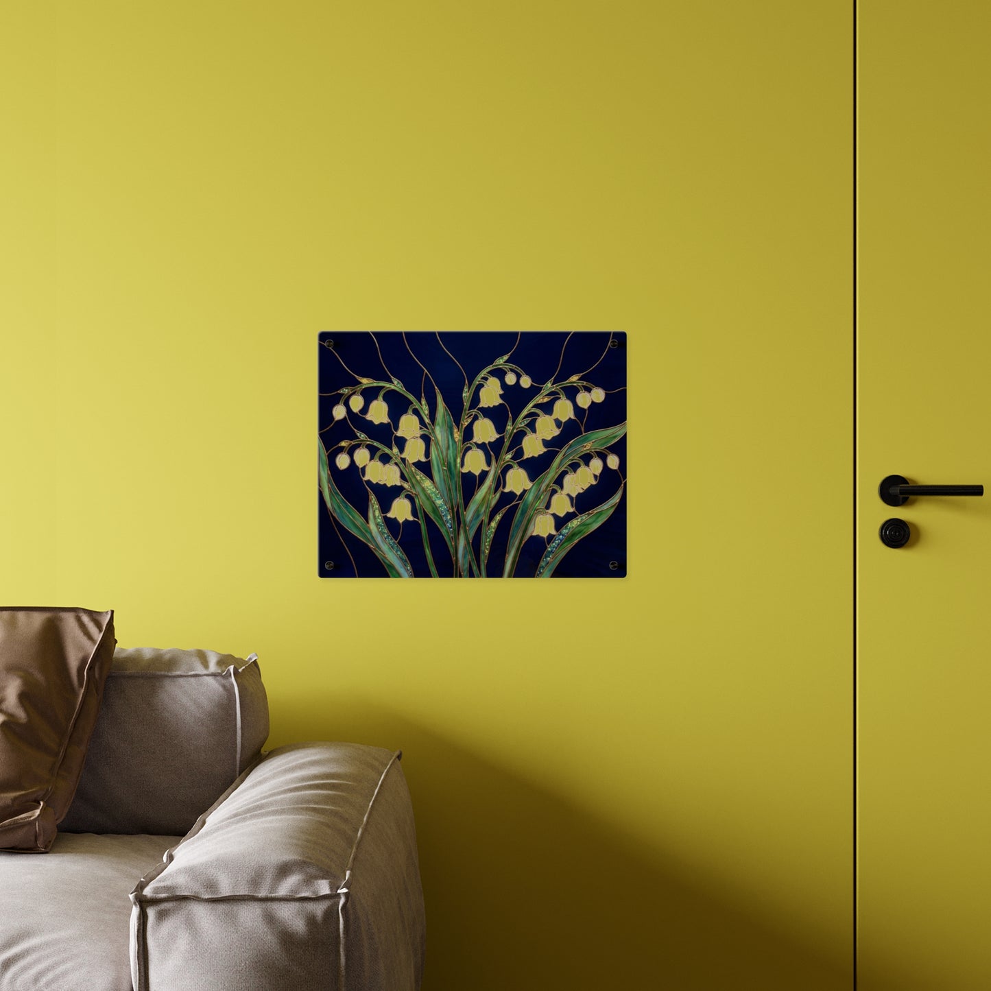 Lily of the Valley Acrylic Wall Art Panel — Botanical Floral Home Decor - 14603
