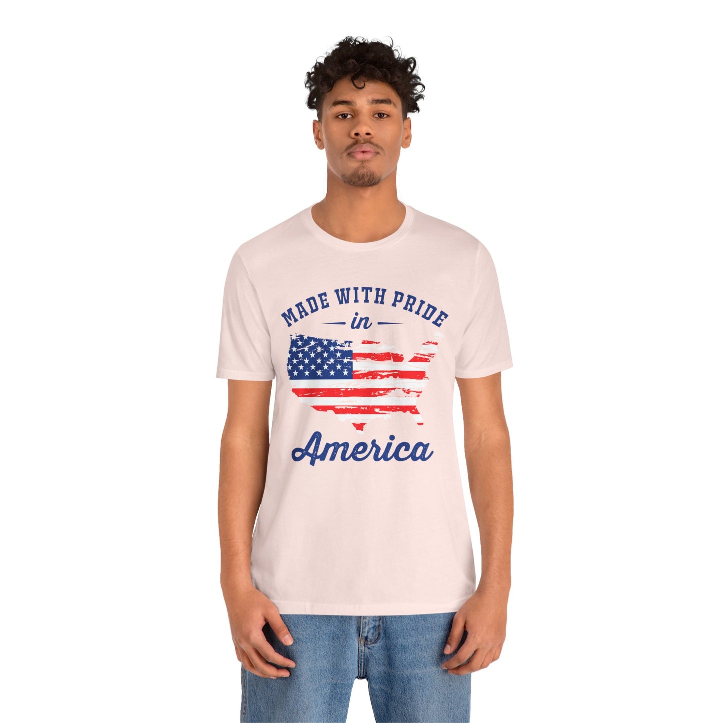 American Pride Unisex Tee, Patriotic Shirt, USA Pride Tee, Independence Day Apparel, Gift for Veterans, Summer Fashion - 13693