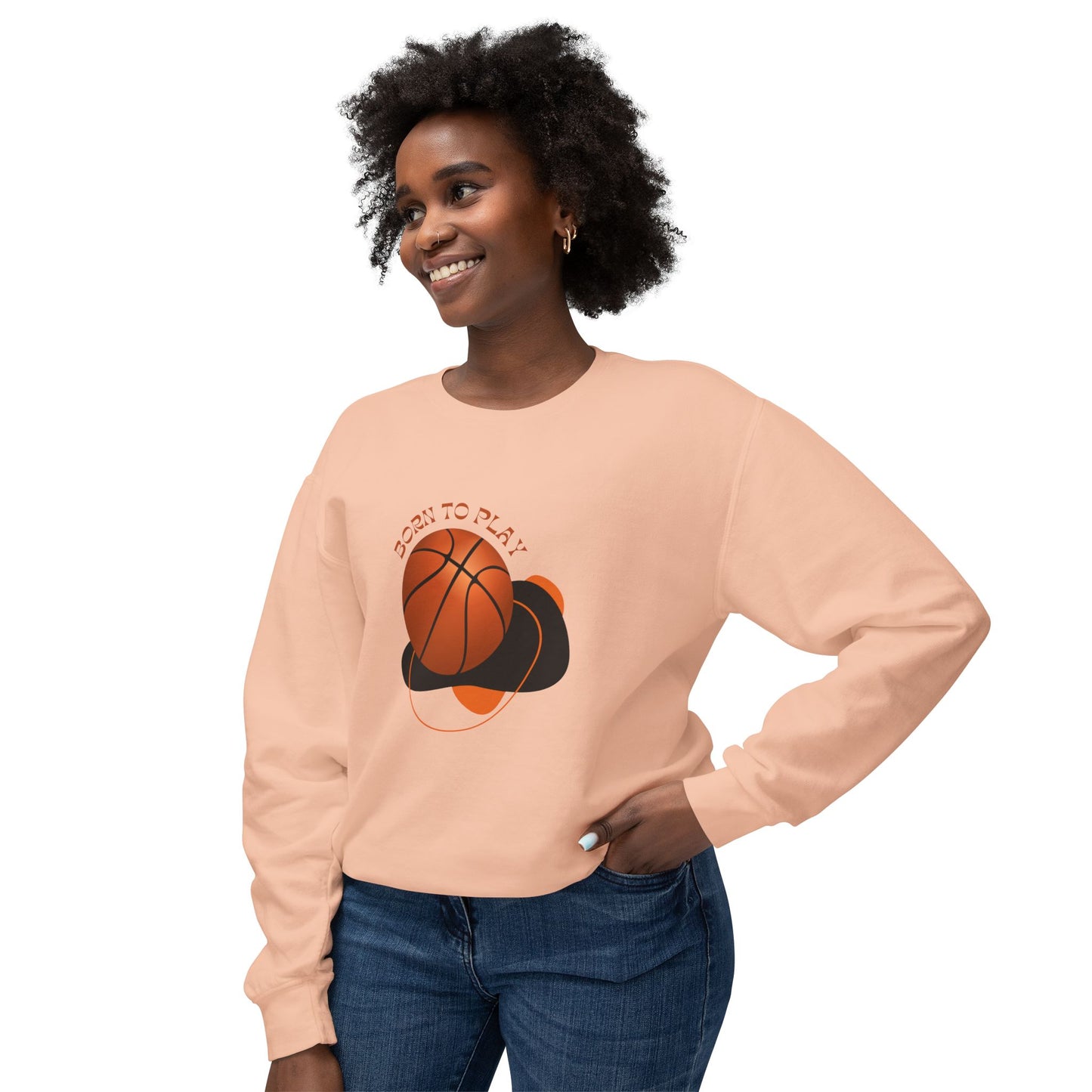 Born to Play Basketball - Unisex Lightweight Crewneck Sweatshirt - 10713