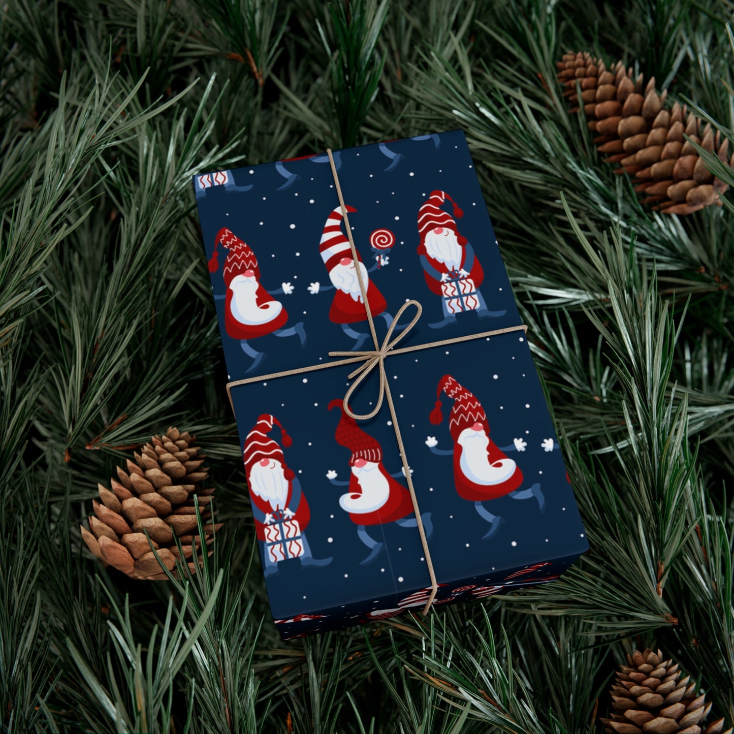 Merry Christmas, Navy Colored - Gift Wrap Papers - 10007