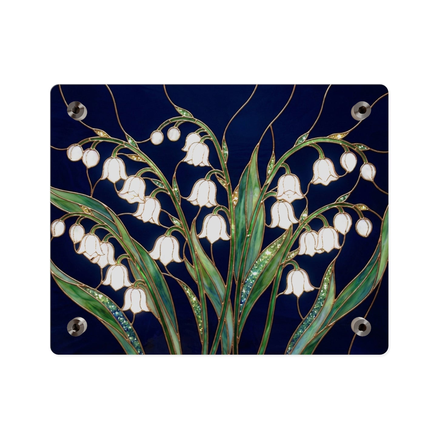 Lily of the Valley Acrylic Wall Art Panel — Botanical Floral Home Decor - 14603