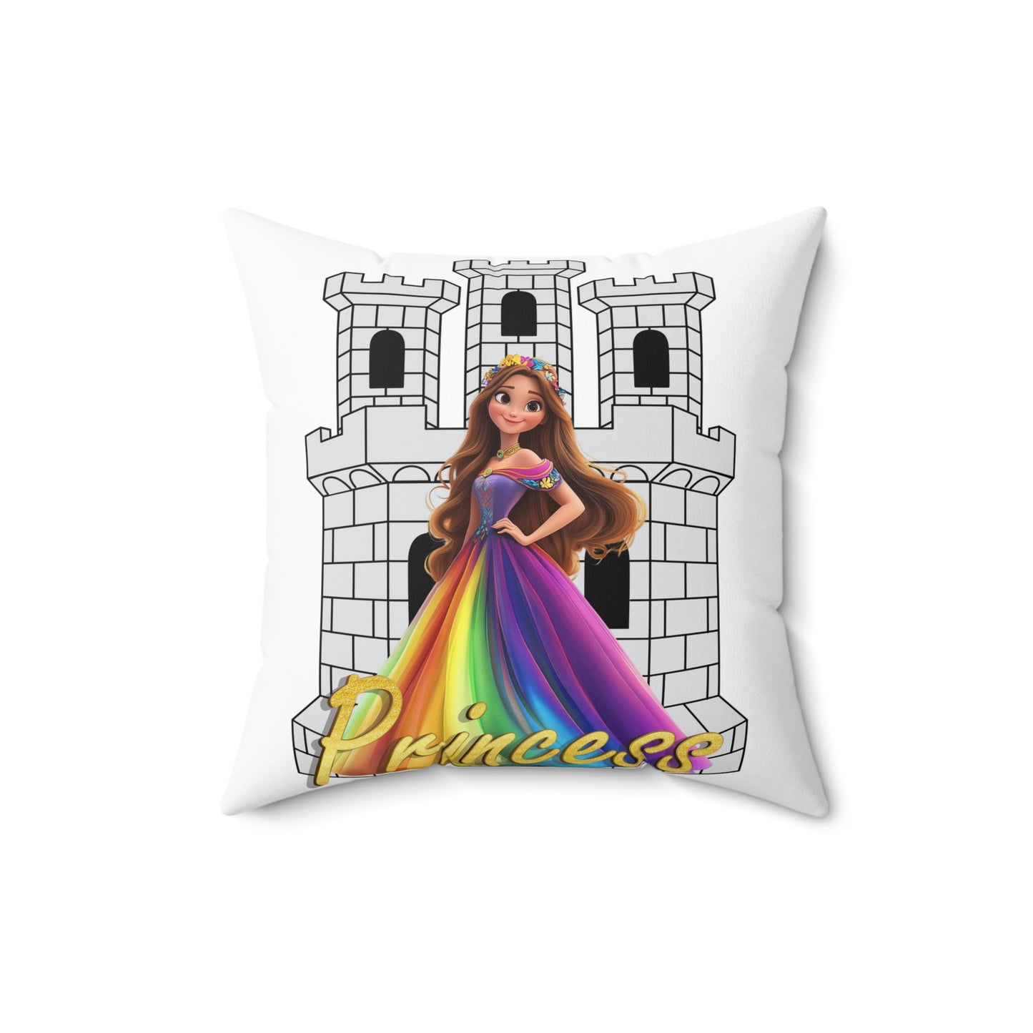 Every Girl Is a Princess - Spun Polyester Square Pillow