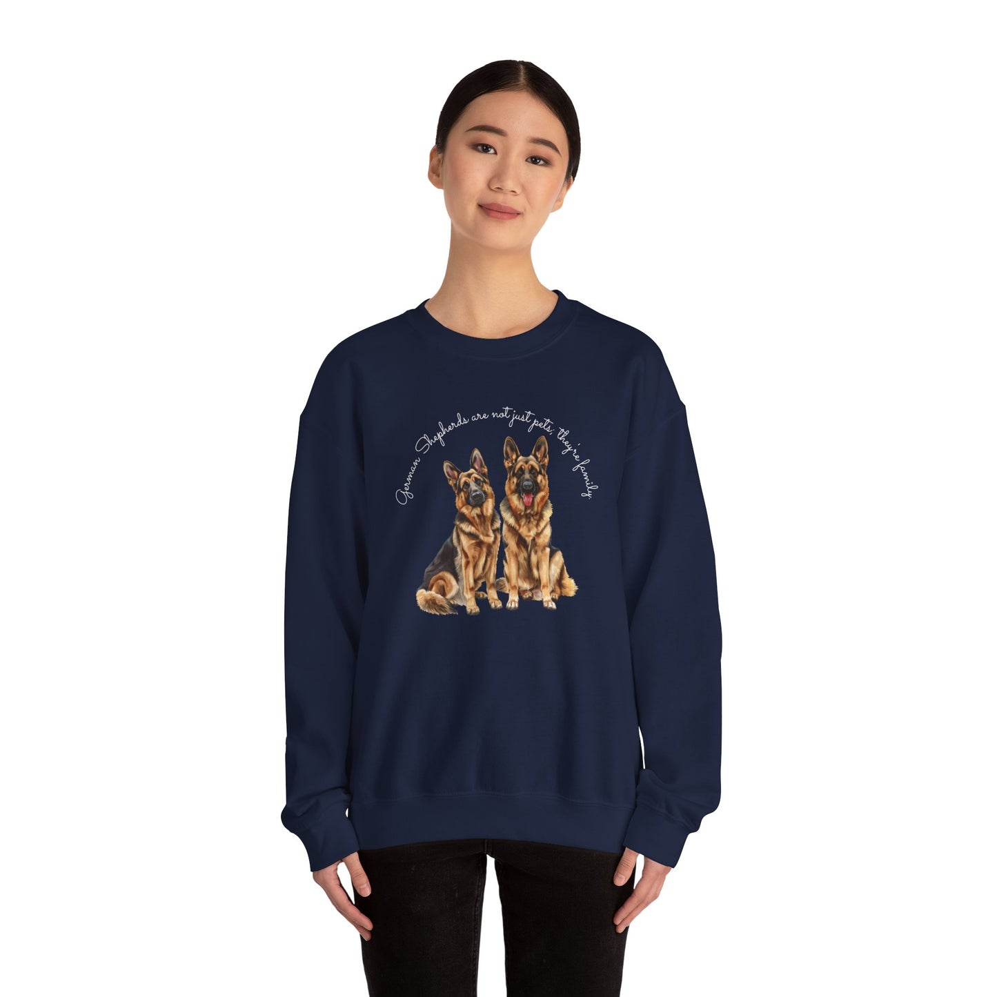 German Shepherds are not just pets; they're family - Unisex Heavy Blend™ Crewneck Sweatshirt