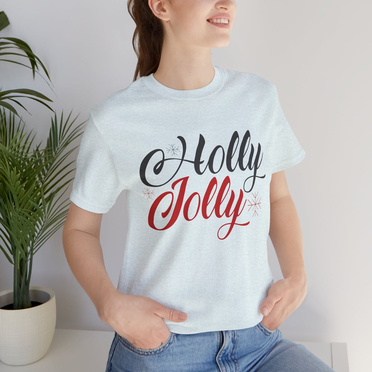 Christmas: Hollly Jolly - Unisex Jersey Short Sleeve Tee