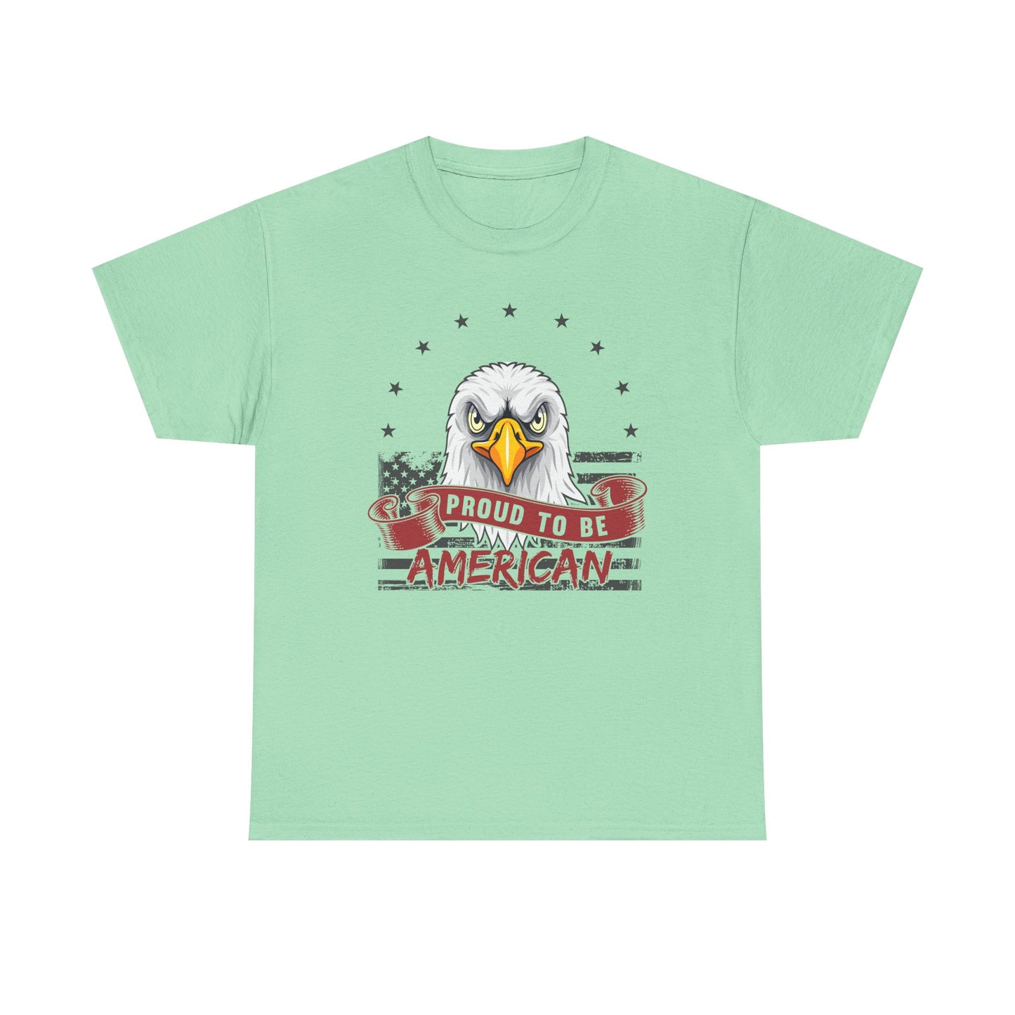 Proud to Be American Tee, Patriotic T-Shirt, USA Pride Shirt, Eagle Graphic Tee, Independence Day Gift, 4th of July Apparel - 13785