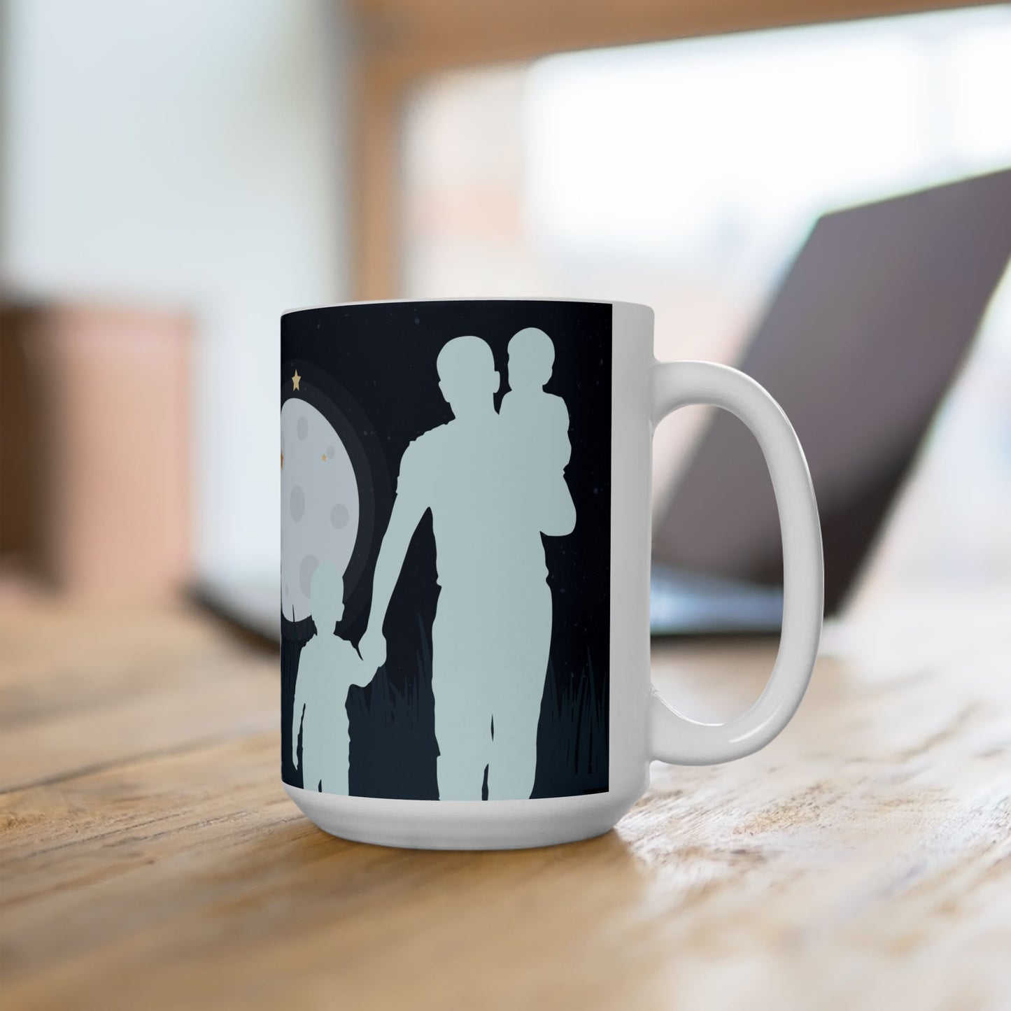 Father's Day Space Mug, Ceramic Coffee Cup, 11oz, 15oz, Gift for Dad, Custom Mug - 14013