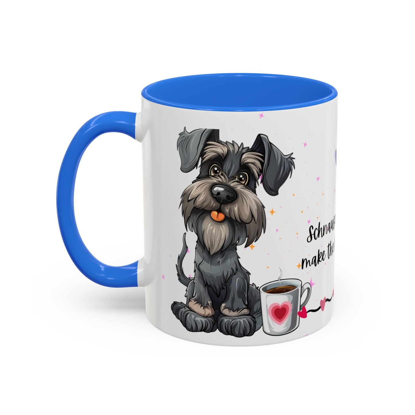 Schnauzers and Coffee Make the Best Mornings - Colorful Mugs, 11oz - 10655