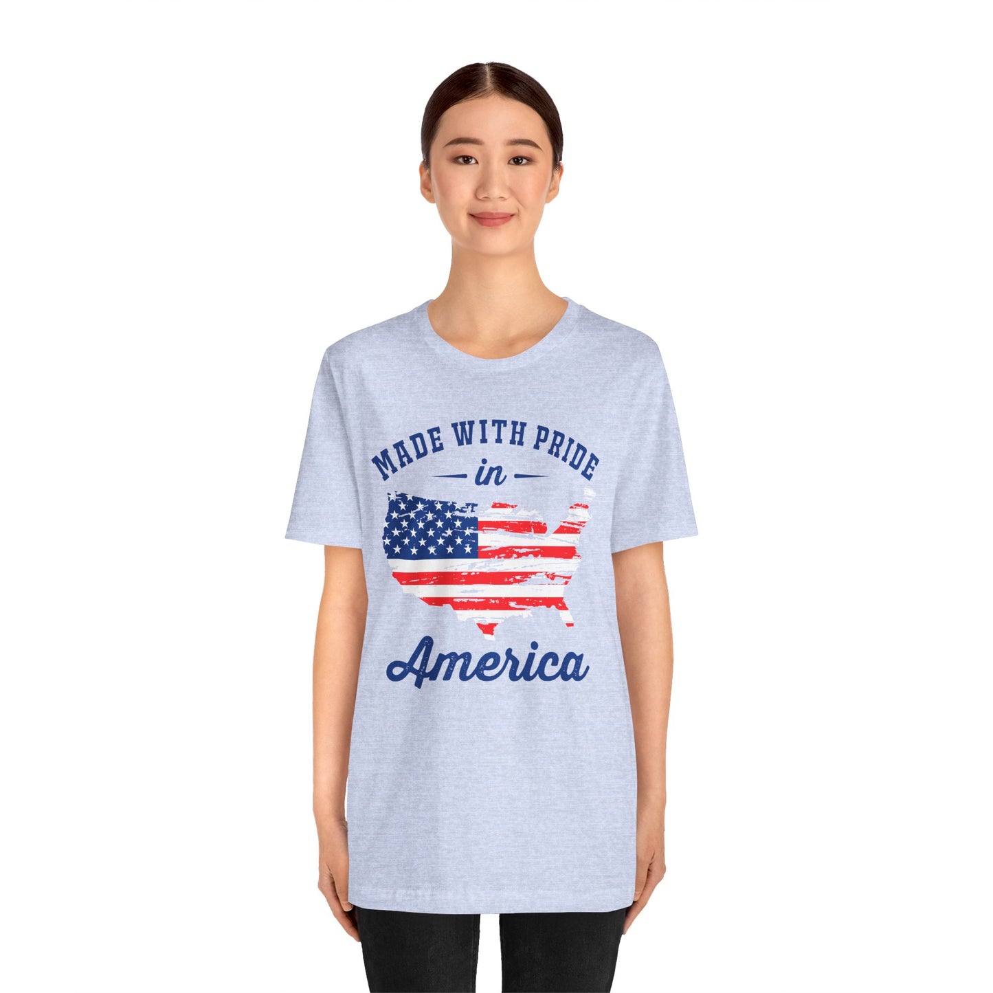 American Pride Unisex Tee, Patriotic Shirt, USA Pride Tee, Independence Day Apparel, Gift for Veterans, Summer Fashion - 13693