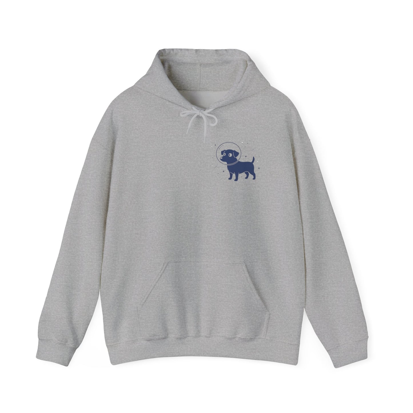 Dog in Space Hoodie – Space Puppy Graphic Hooded Sweatshirt, Unisex Heavy Blend™ - 14679
