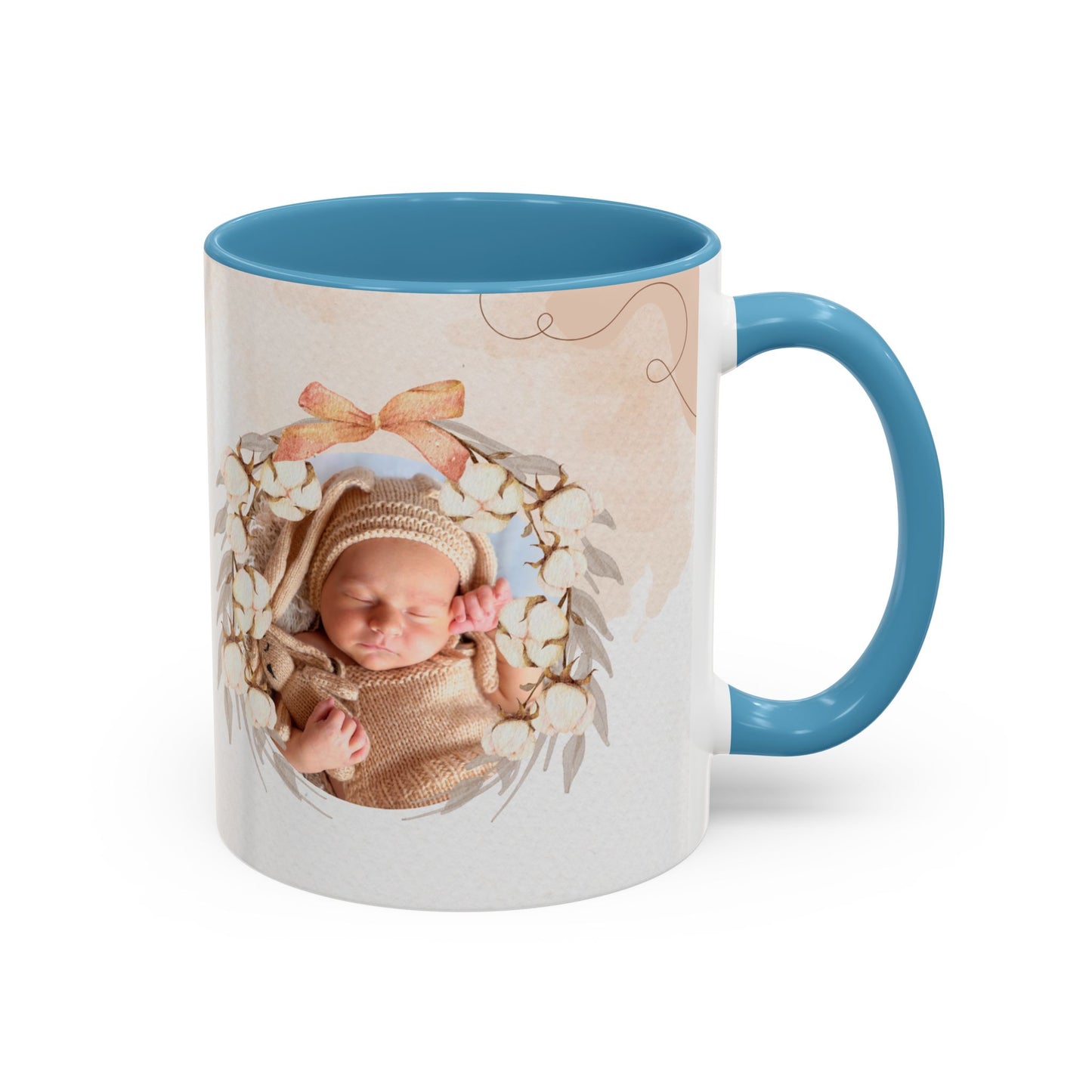 Oh Baby, Samira's Baby Shower, Customizable - Accent Coffee Mug (11, 15oz) - 10882