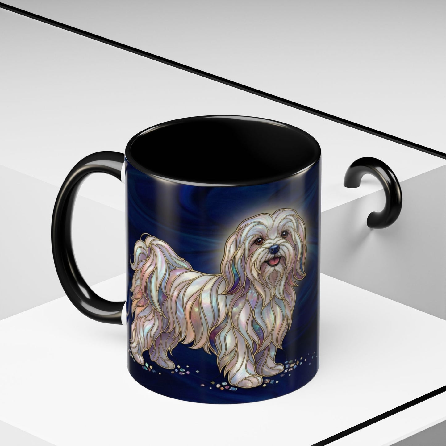 Maltese Art Coffee Mug — Stain Glass Design (11/15oz) - 14546
