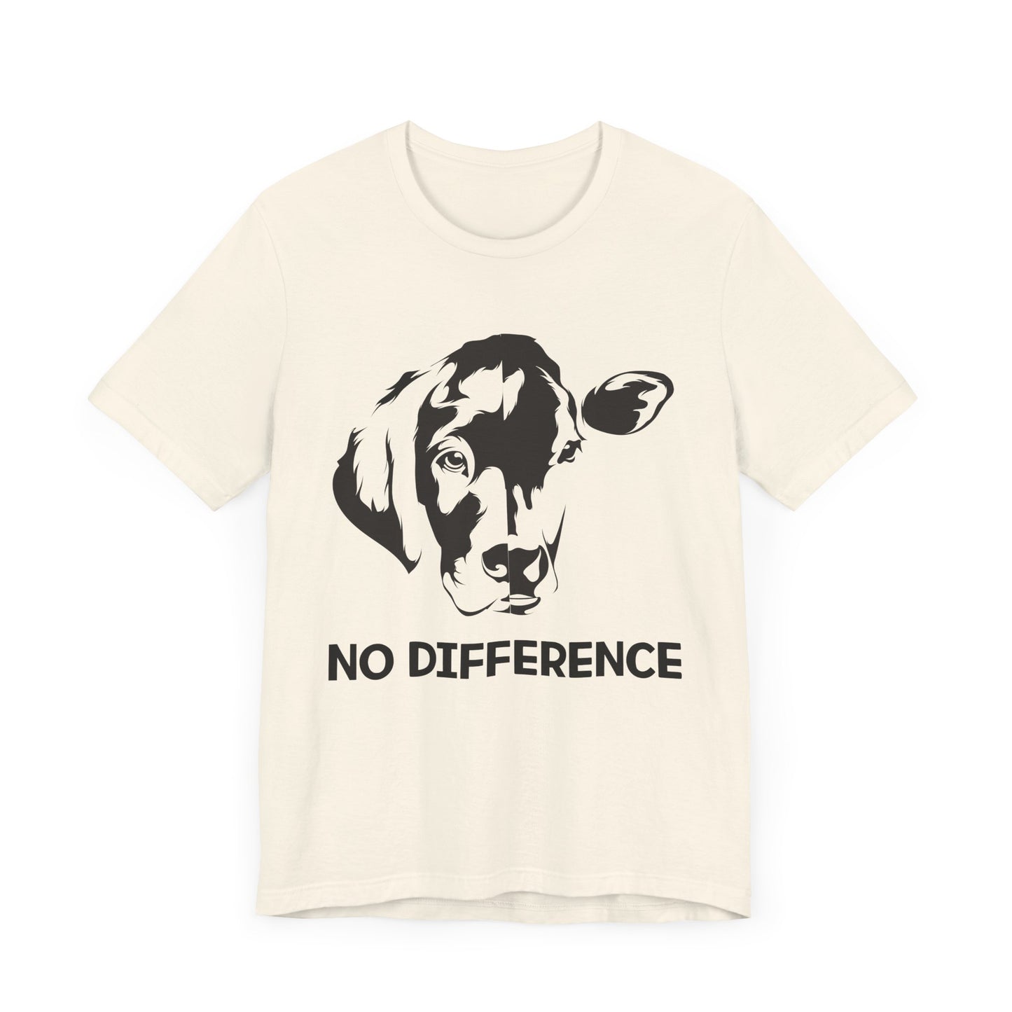 Vegan: No Difference - Unisex Jersey Short Sleeve Tee - 12422
