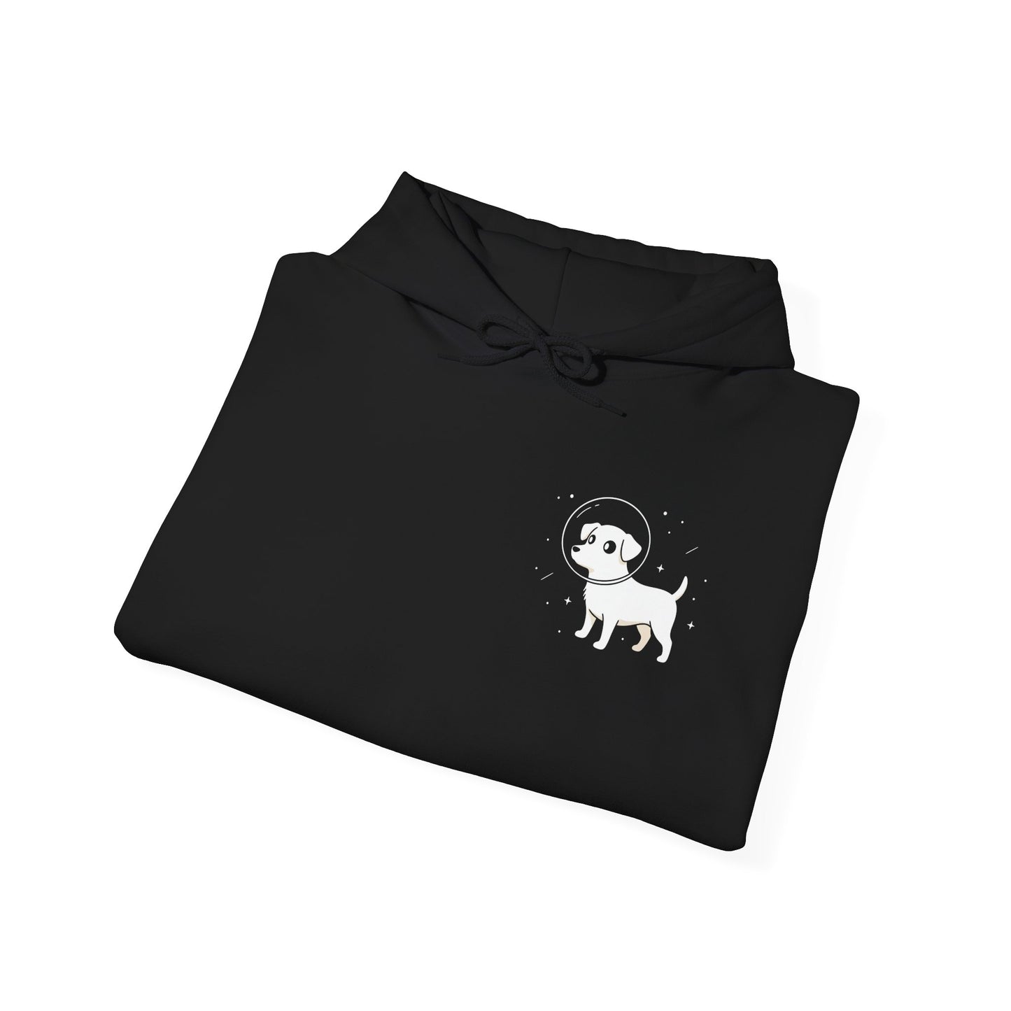 Dog in Space Hoodie – Space Puppy Graphic Hooded Sweatshirt, Unisex Heavy Blend™ - 14679