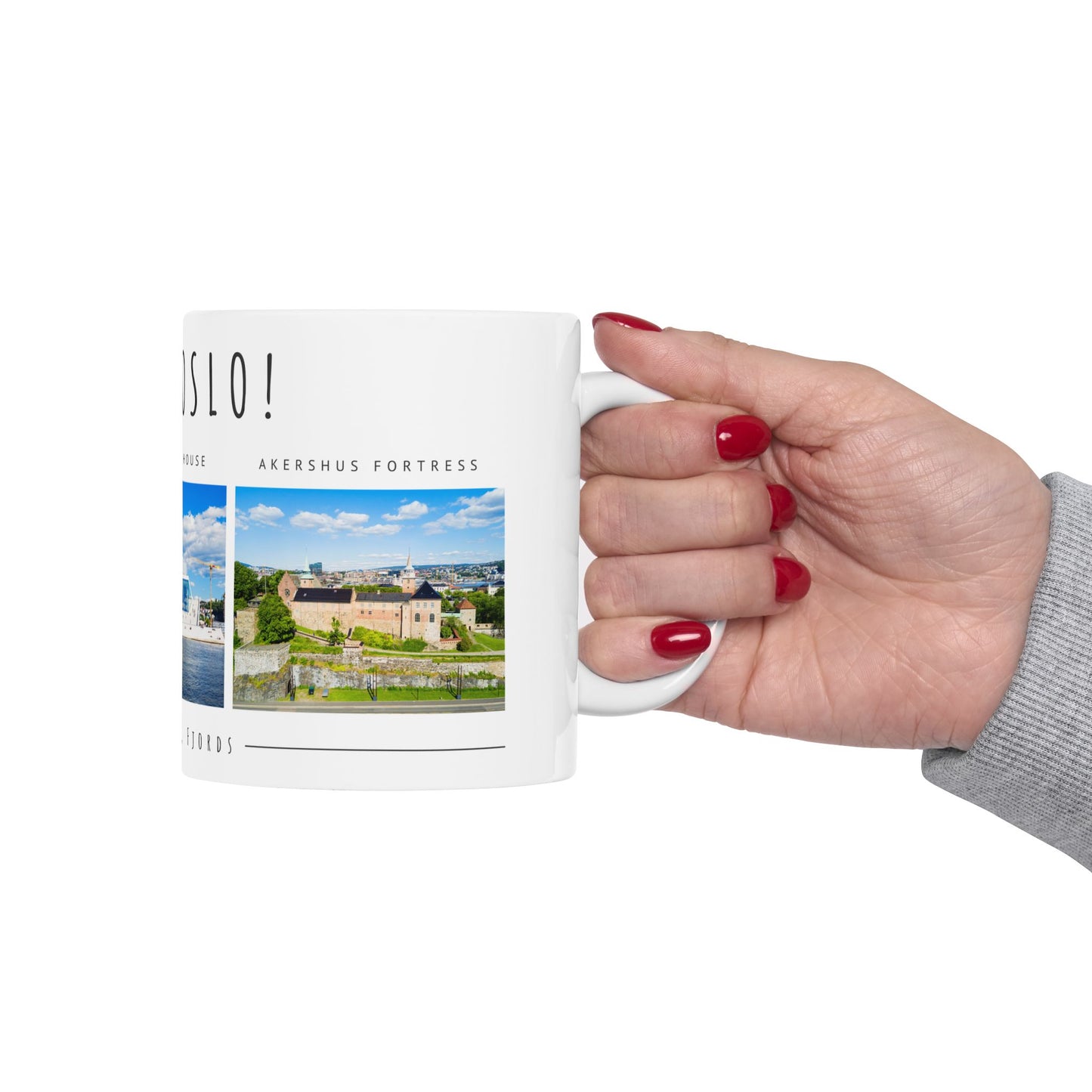Hello Oslo Ceramic Mug - Perfect Gift for Travelers and Coffee Lovers - 11oz & 15oz - 12096