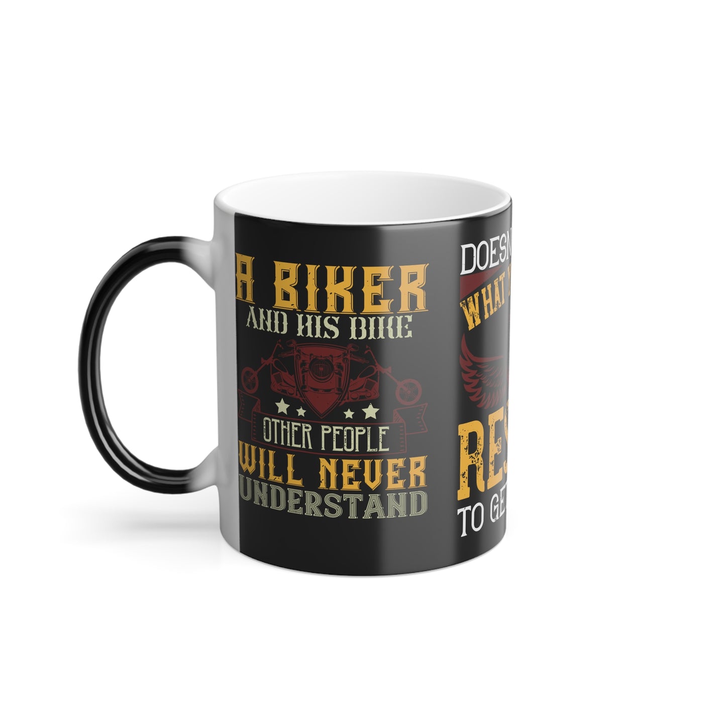 Doesn’t Matter What You Ride, Give Respect to Get Respect - Color Morphing Mug, 11oz