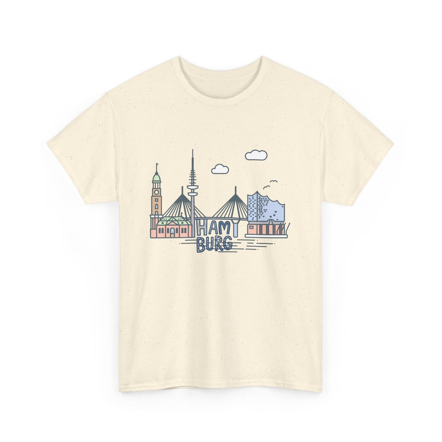 Hamburg, Vintage-Inspired Unisex Heavy Cotton Tee - 12244