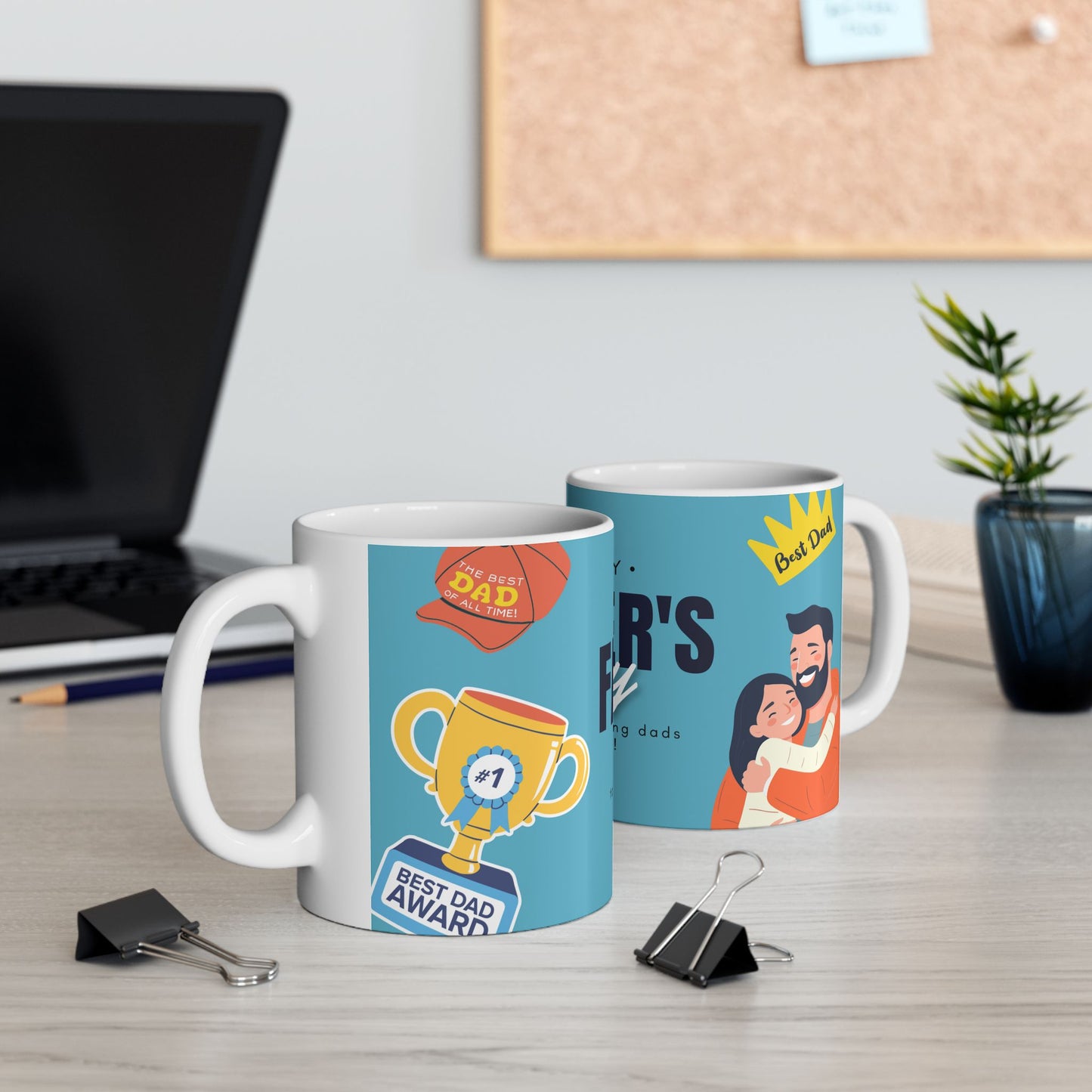 Happy Father's Day Ceramic Mug | Gift for Dads | Unique Coffee Cup | Best Dad Award Mug | Father's Day Present - 14007