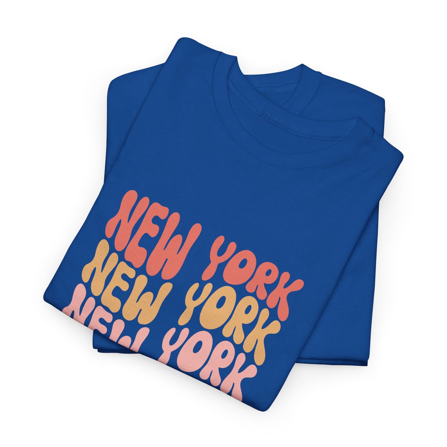 Retro New York Unisex Heavy Cotton Tee - Casual Streetwear Style - 12003