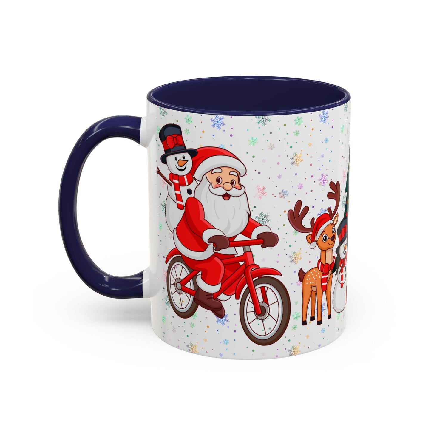 Christmas Party, Santa, Snowman & Reindeer - Accent Coffee Mug (11, 15oz) - 10429