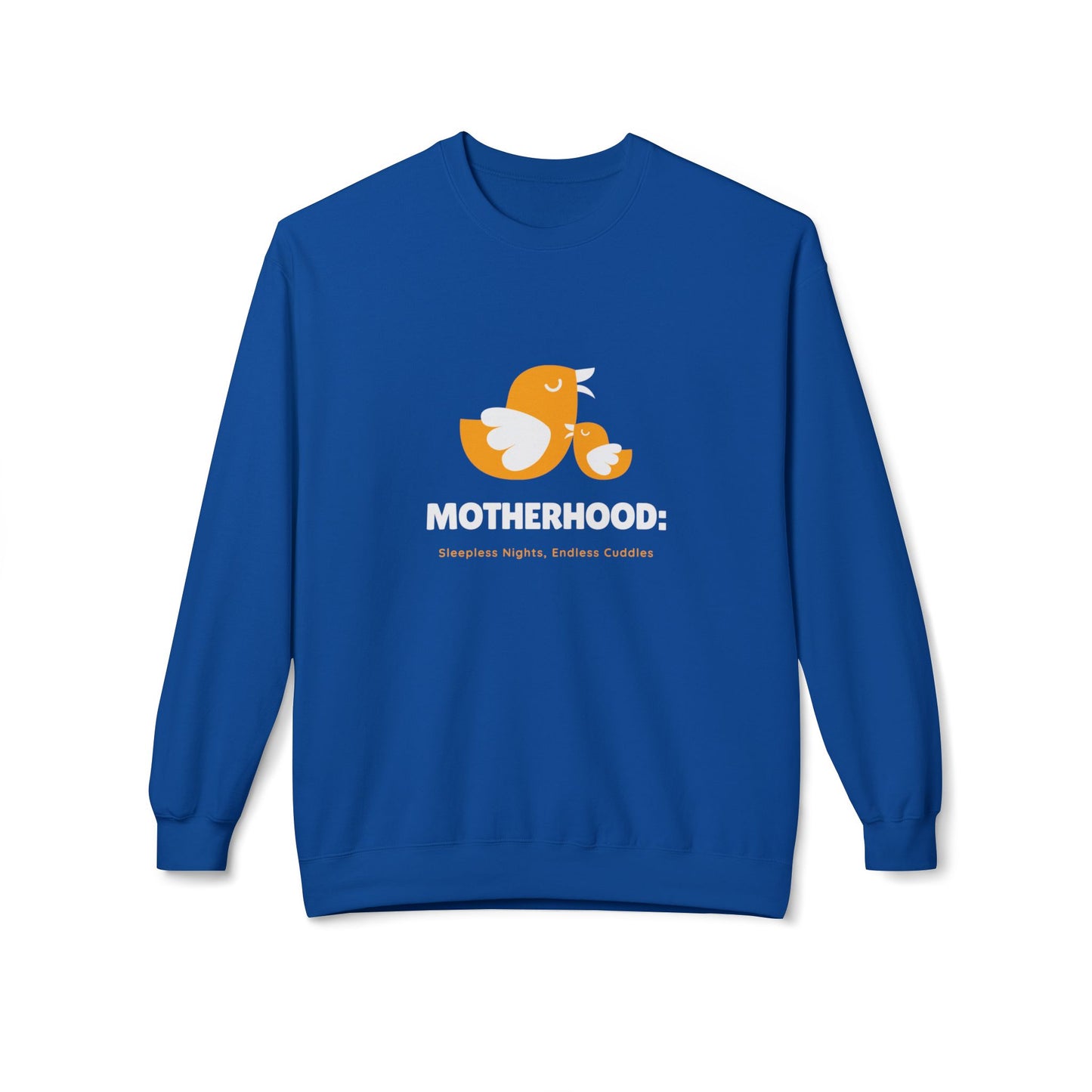 Motherhood, Sleepless Nights, endless Cuddles - Unisex Midweight Softstyle Fleece Crewneck Sweatshirt - 11809